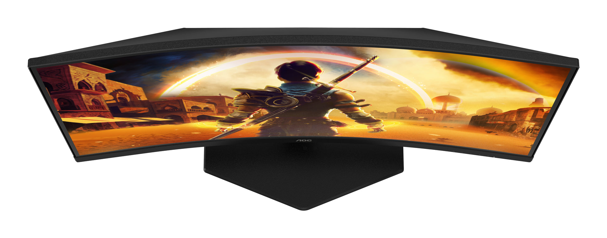 AOC C27G42E – Monitor, 27", 180 Hz, 300 cd/m², Gebogen, Adaptive Sync, Lautsprecher, VESA 100 × 100, Schwarz