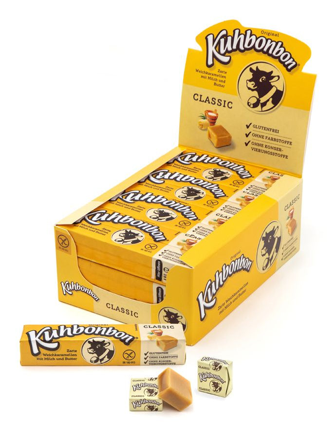 Kuhbonbon Stange Kaubonbons – Classic Karamell, glutenfrei – 24 × 72 g