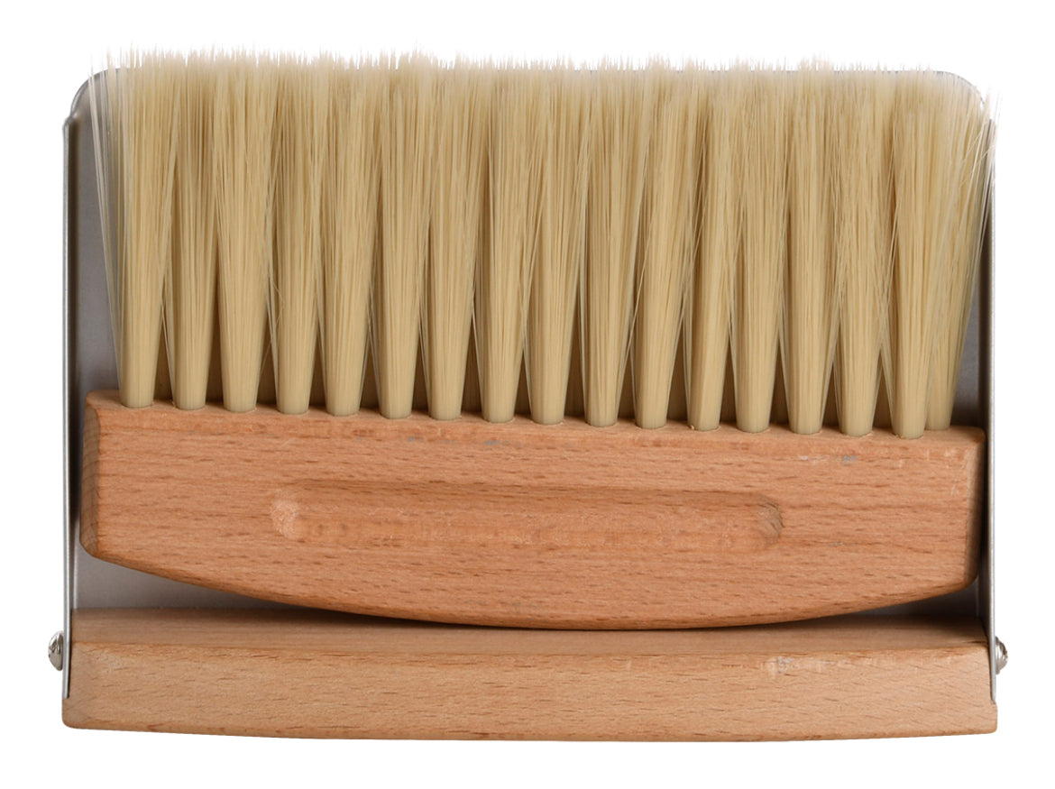 Esschert Design Kehrgarnitur GT183 – 15,8×11,3×4,1 cm, Buche/Stahl/PBT/Wolle, natur, 2-teilig
