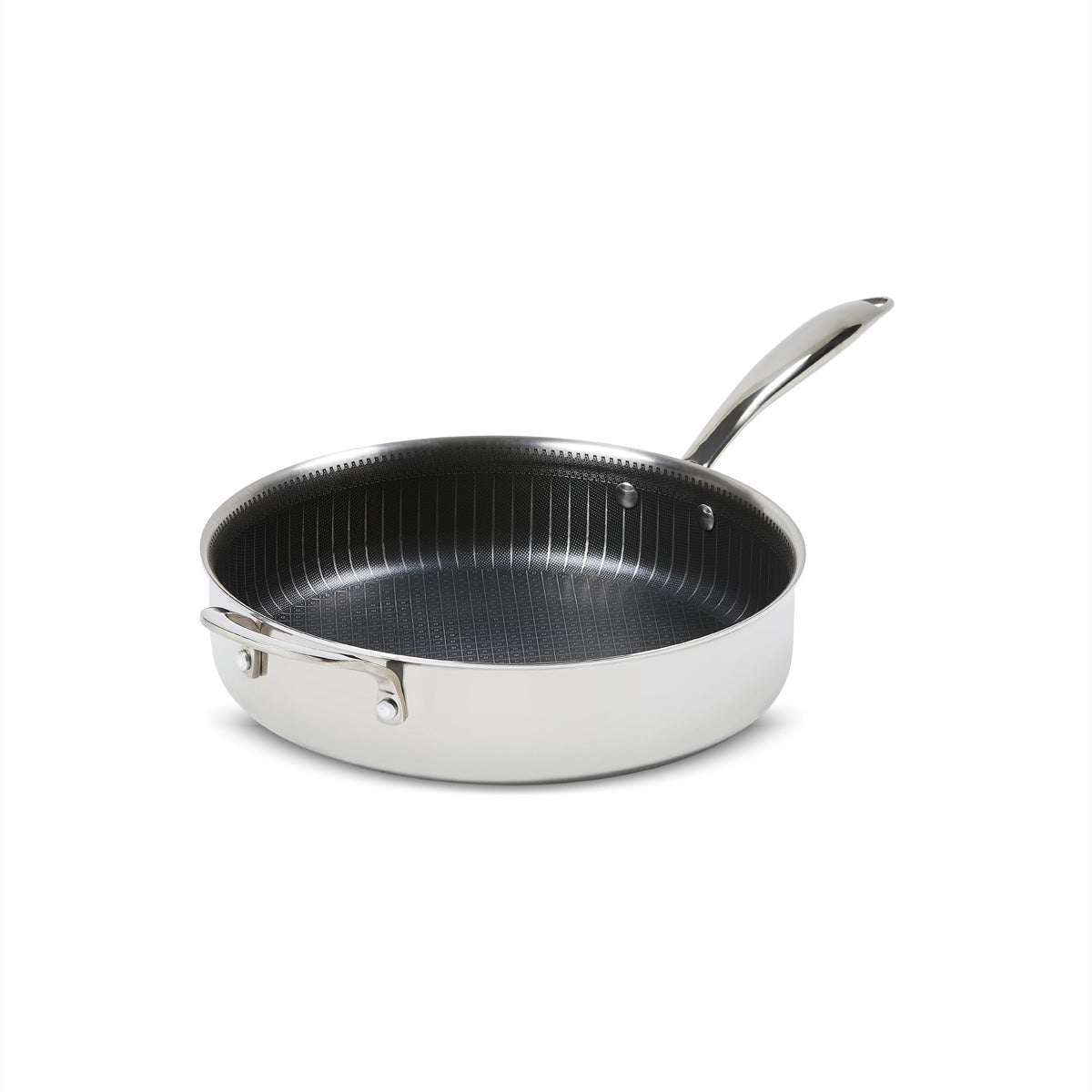 Livington Fonduepfanne – Ø 31 cm, Edelstahl, Antihaftbeschichtung, für Induktion, Glaskeramik, Backofen