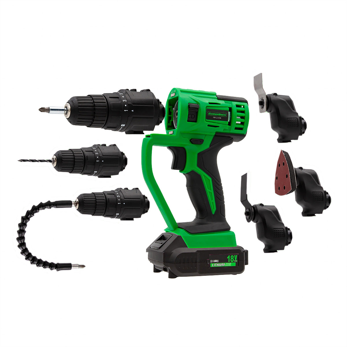Mediashopping Hammersmith MultiTool Multifunktionswerkzeug – 18 V – 1 Akku & Schnellladestation, Koffer