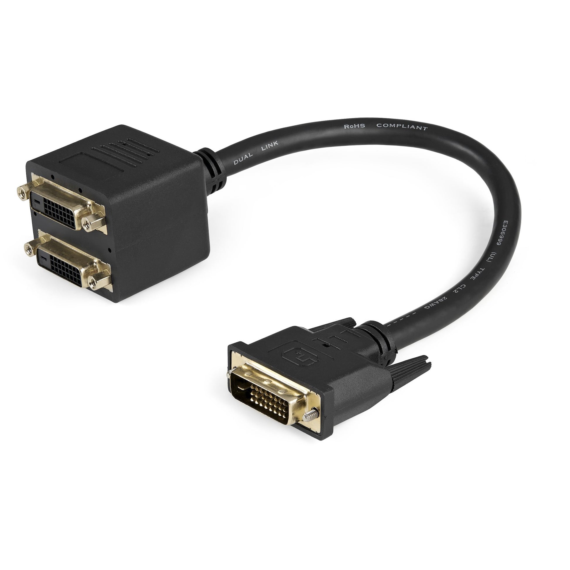 StarTech.com DVI-D Adapter DVI-D zu 2× DVI-D – 2560 × 1600, Dual-Link, 0,3 m, Schwarz