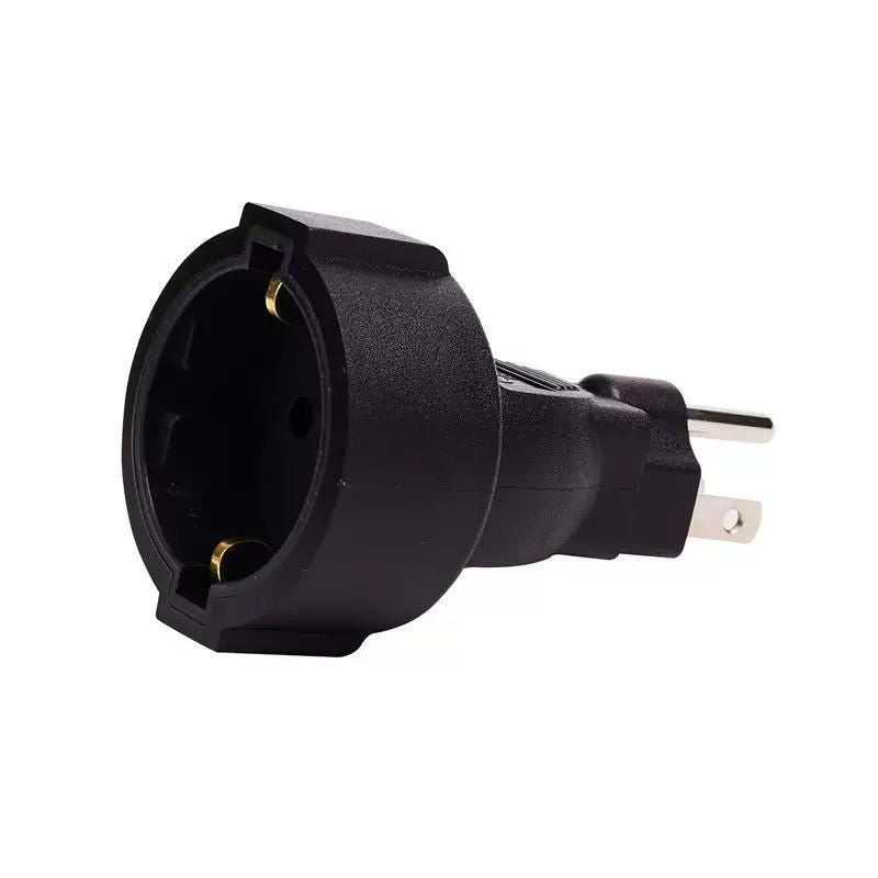 Microconnect Reiseadapter Typ B zu Typ F – 230 V, 1× Fassung, für US-Geräte, kein Spannungswandler – Schwarz