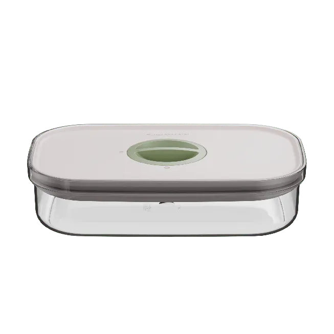 BergHOFF Vorratsdose 700 ml, 24 × 15 × 5,5 cm, Styrol-Acrylnitril (SAN), transparent/grün