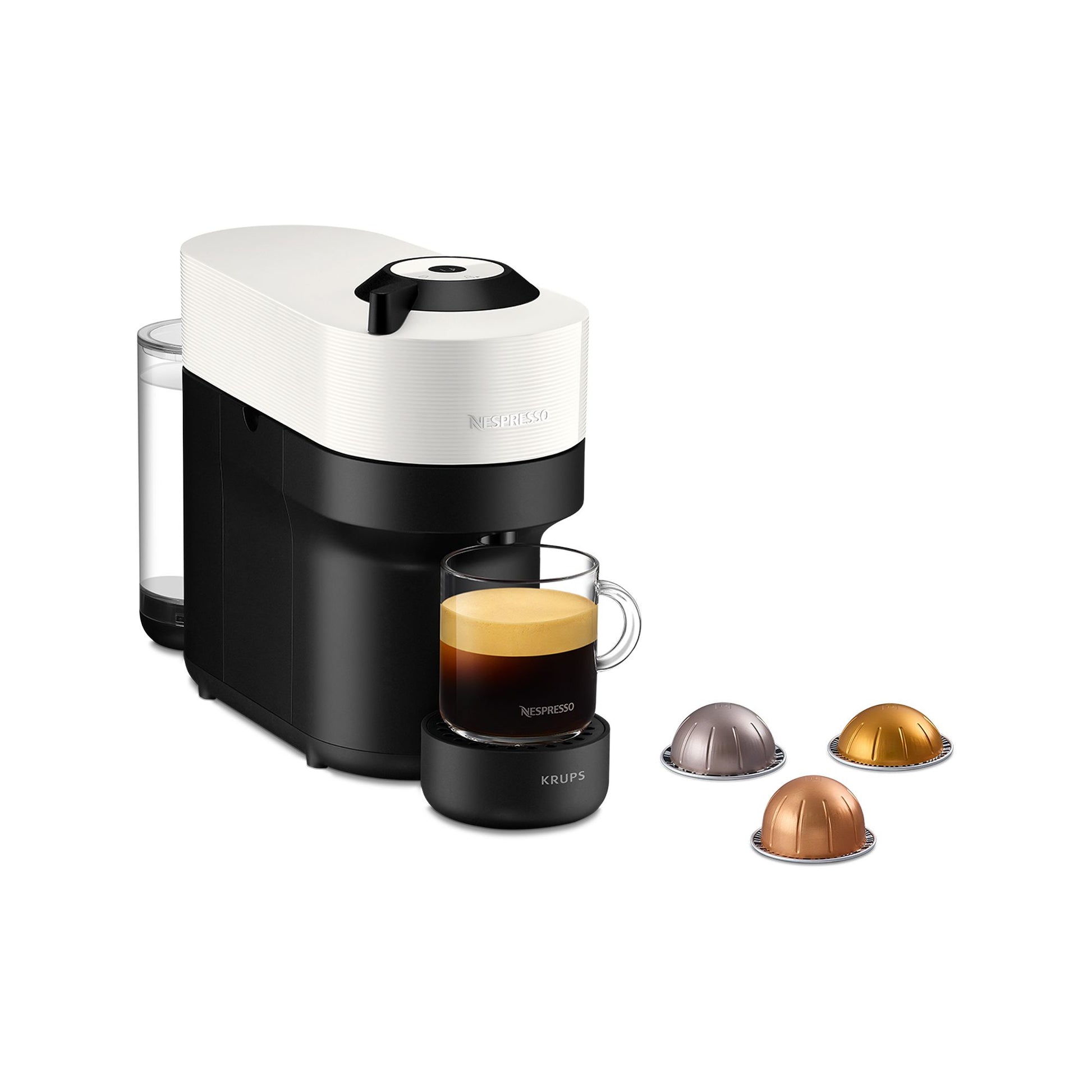 Krups Vertuo Pop Kapselmaschine – für Nespresso-Kapseln, 0,56 l, Weiss
