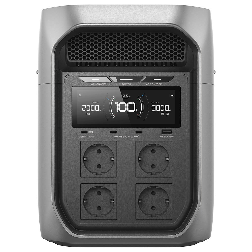 EcoFlow DELTA 3 Max Plus – Powerstation – 2'048 Wh, 300 W, LiFePO4