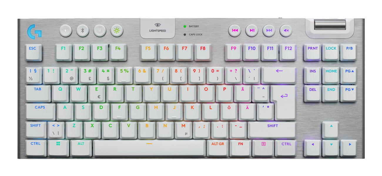 Logitech G G915 X LIGHTSPEED – Gaming TKL – Mechanisch, Bluetooth & 2,4 GHz (USB-A) – RGB – Weiss