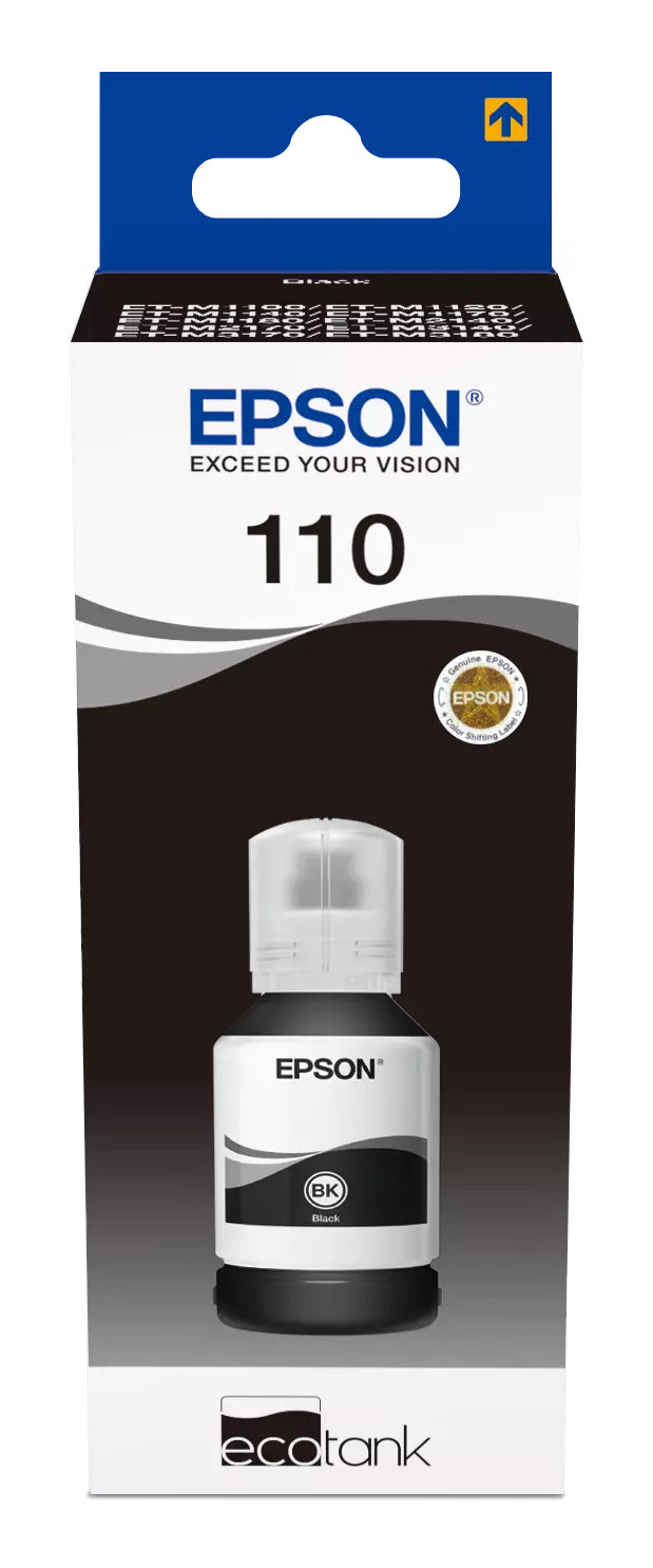 Epson Schwarze Tintenpatrone (Original) – für EcoTank M3170/3140, M2170/2140, M1180/1170 … – C13T03P14A