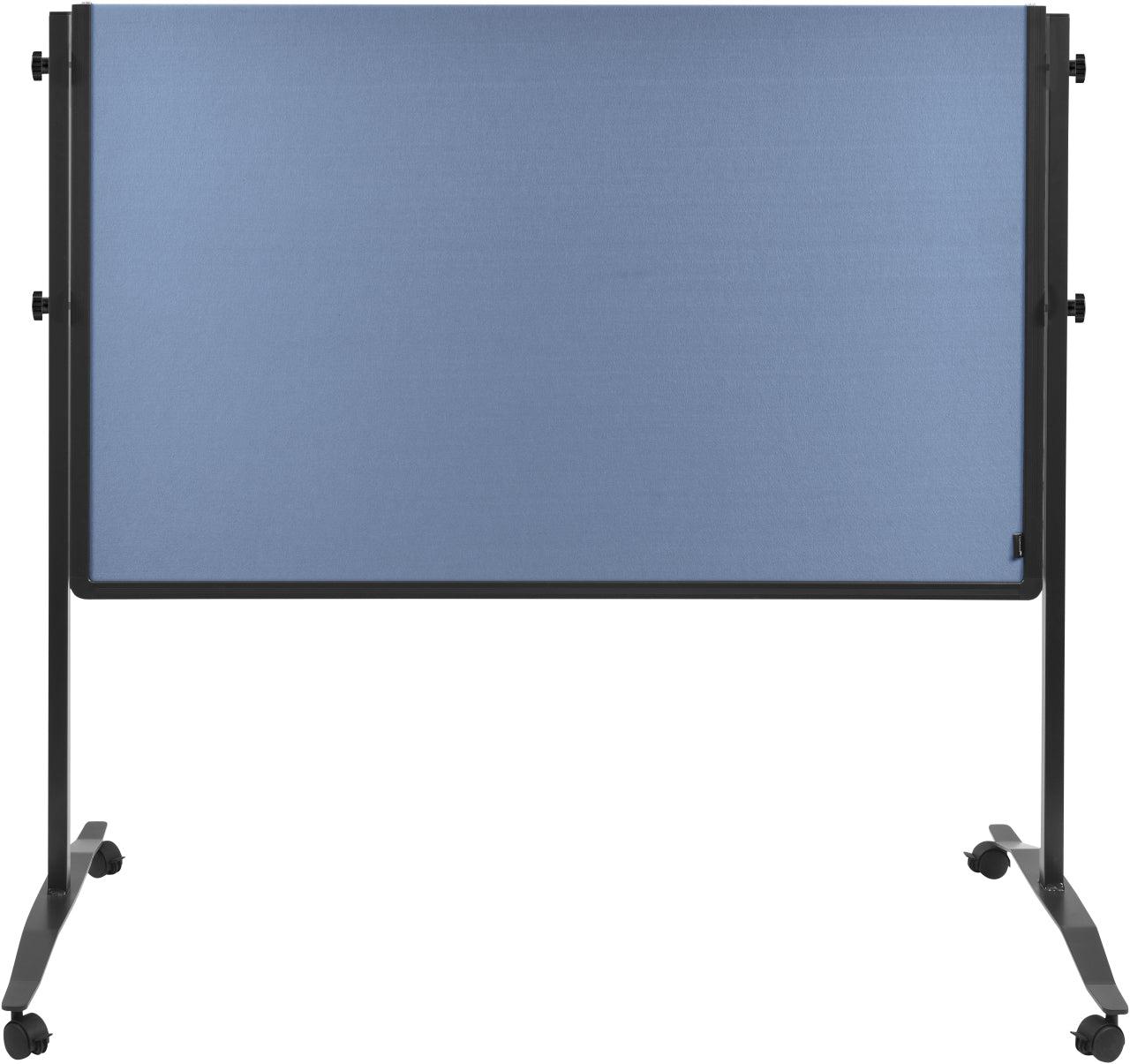 Legamaster Moderationswand – Filz, mit Rollen, doppelseitig – 120 × 150 cm – Blau, Alurahmen