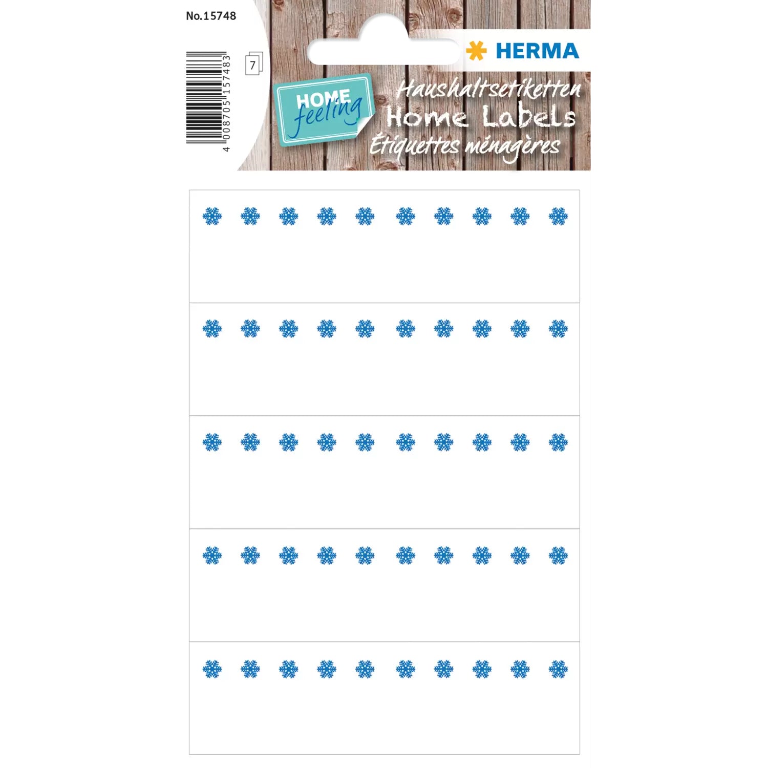 HERMA Schuletiketten – 76 × 23 mm, 35 Stk, 7 Bogen, Papier, permanent haftend