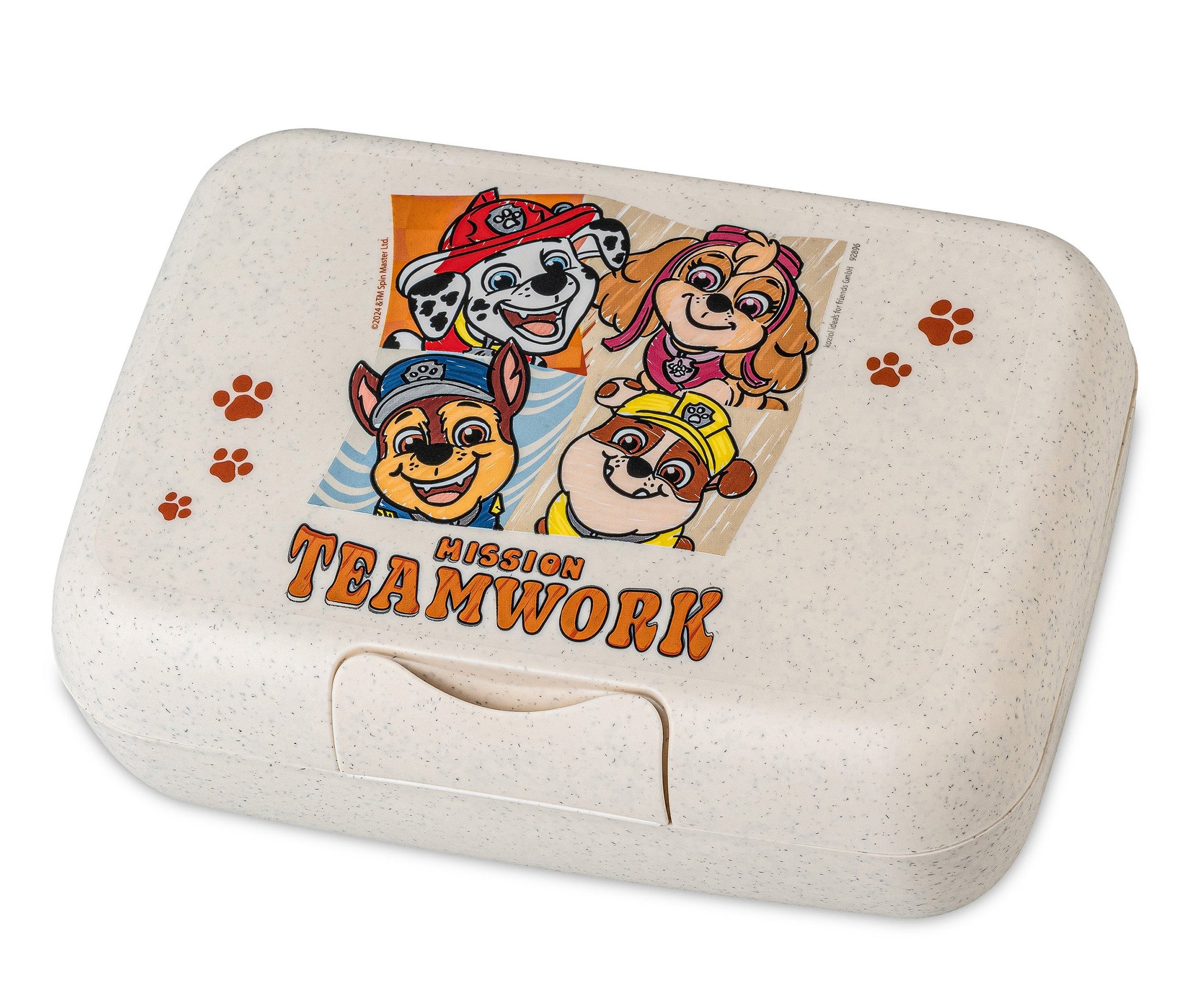 Koziol – Lunchbox 19 × 13,5 × 6,5 cm, Biokunststoff, mehrfarbig, Paw Patrol, mit Trennschale