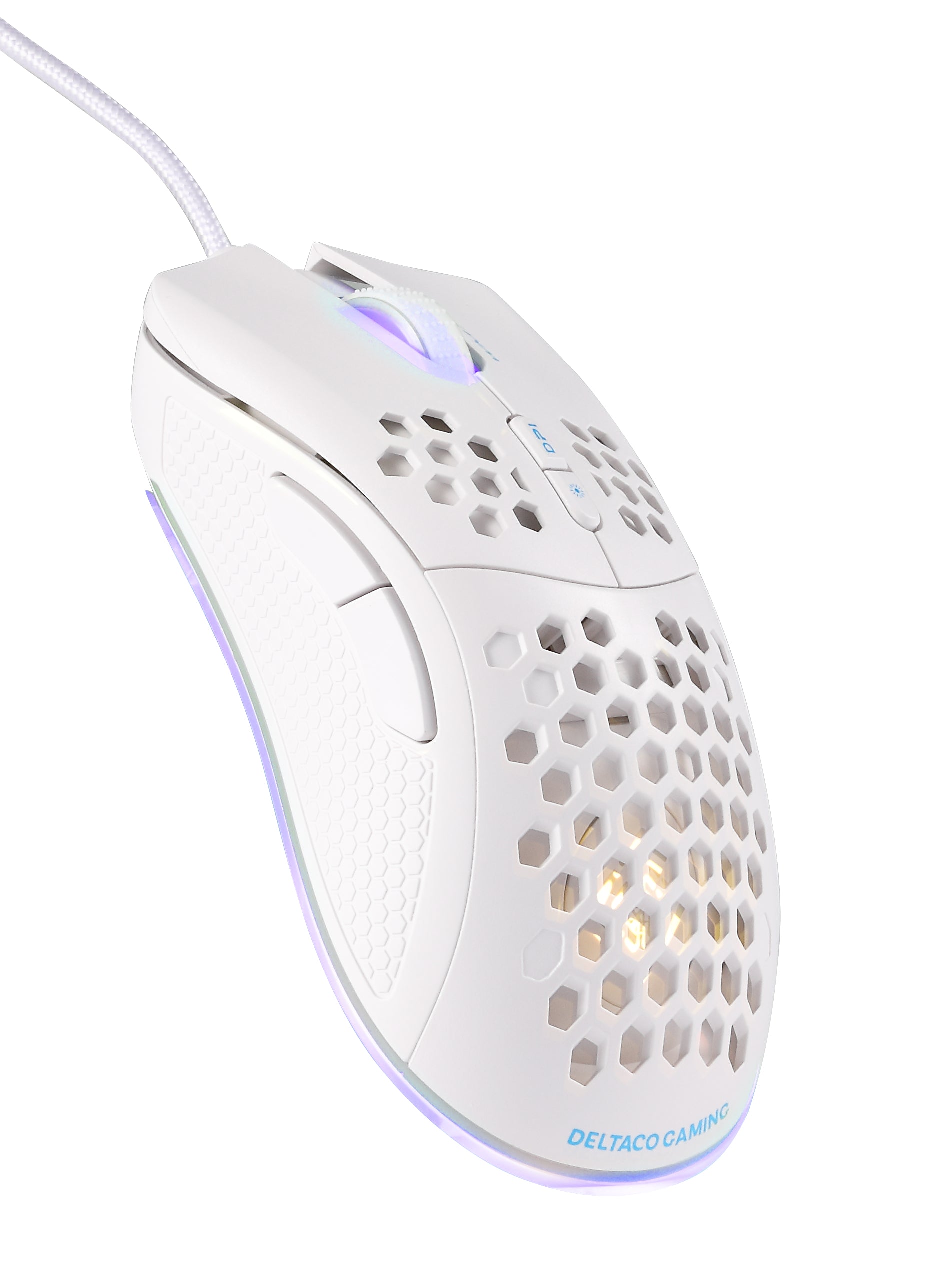 Deltaco Gaming GAM-108-W – Gaming-Maus – Kabelgebunden (USB-A), 6400 DPI, RGB-Beleuchtung, rechts