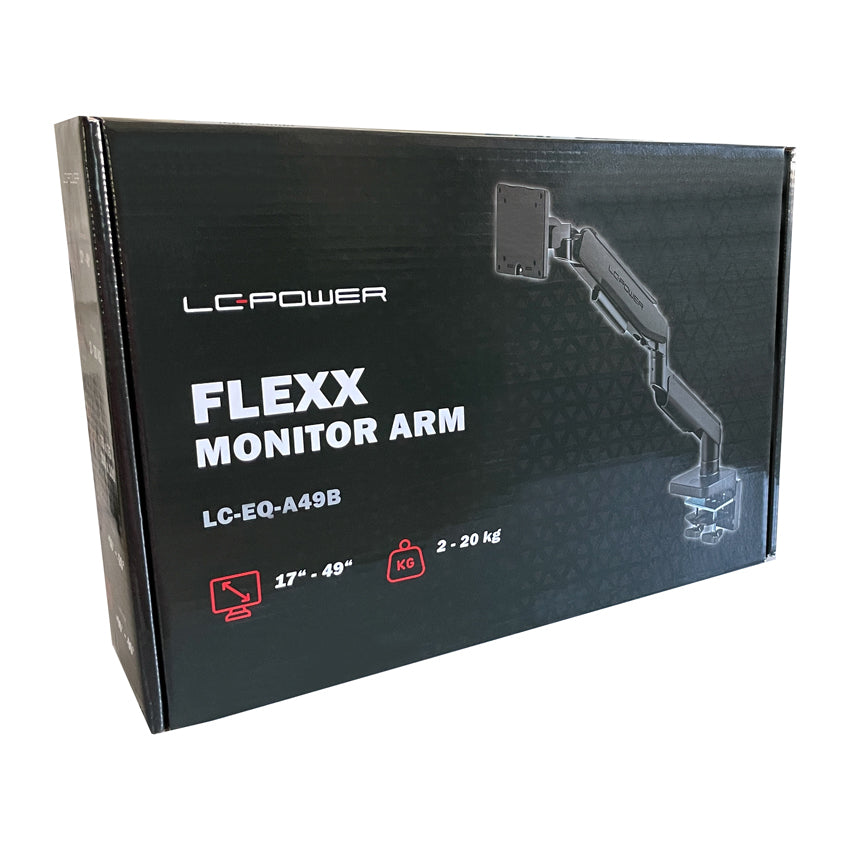 LC-Power LC-EQ-A49B – Monitorarm Tischhalterung – 17–49" – VESA 75×75/100×100 mm – bis 20 kg/Monitor