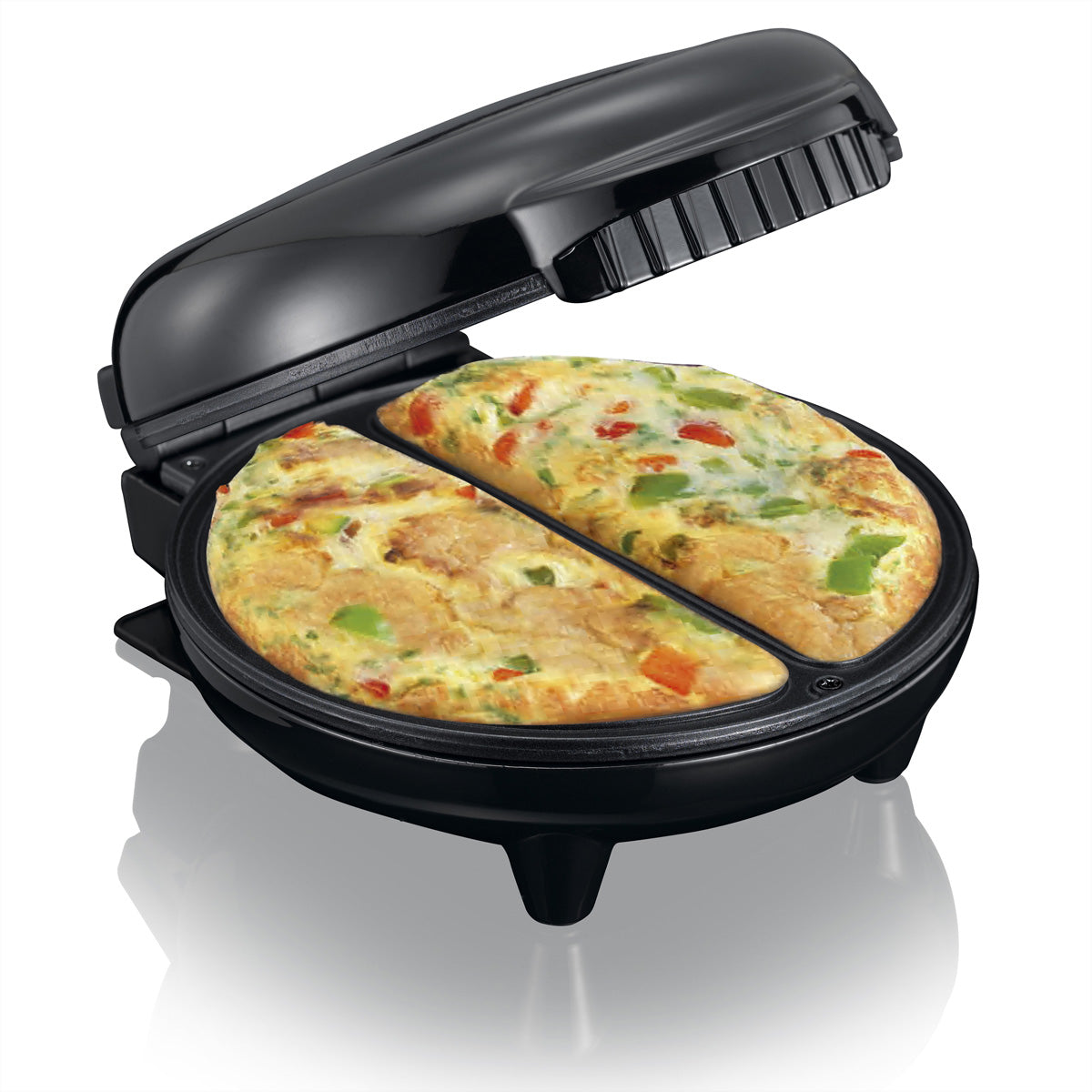 Melissa Omelettbereiter 16250086 – 2 Omeletts, 750 W, Antihaftbeschichtet – Schwarz