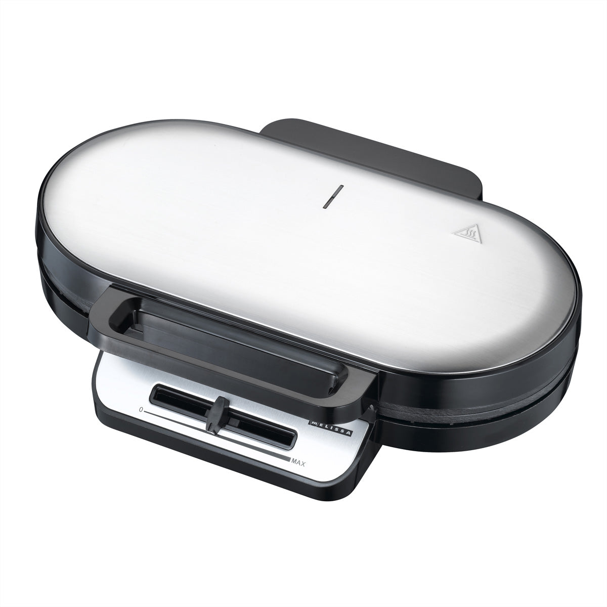 Melissa Waffeleisen 16250087 – 10 Waffeln, Herzform, 1200 W – Schwarz/Edelstahl