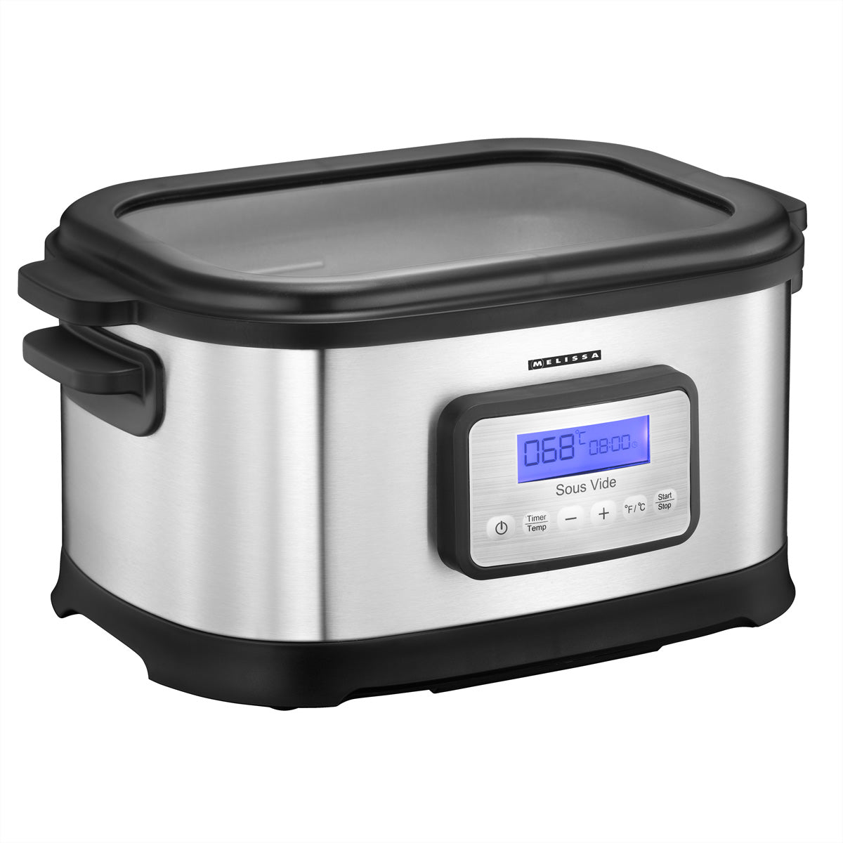 Melissa Sous-Vide 16310170 – 6 l, 520 W, Schongar- & Warmhaltefunktion – Schwarz/Edelstahl