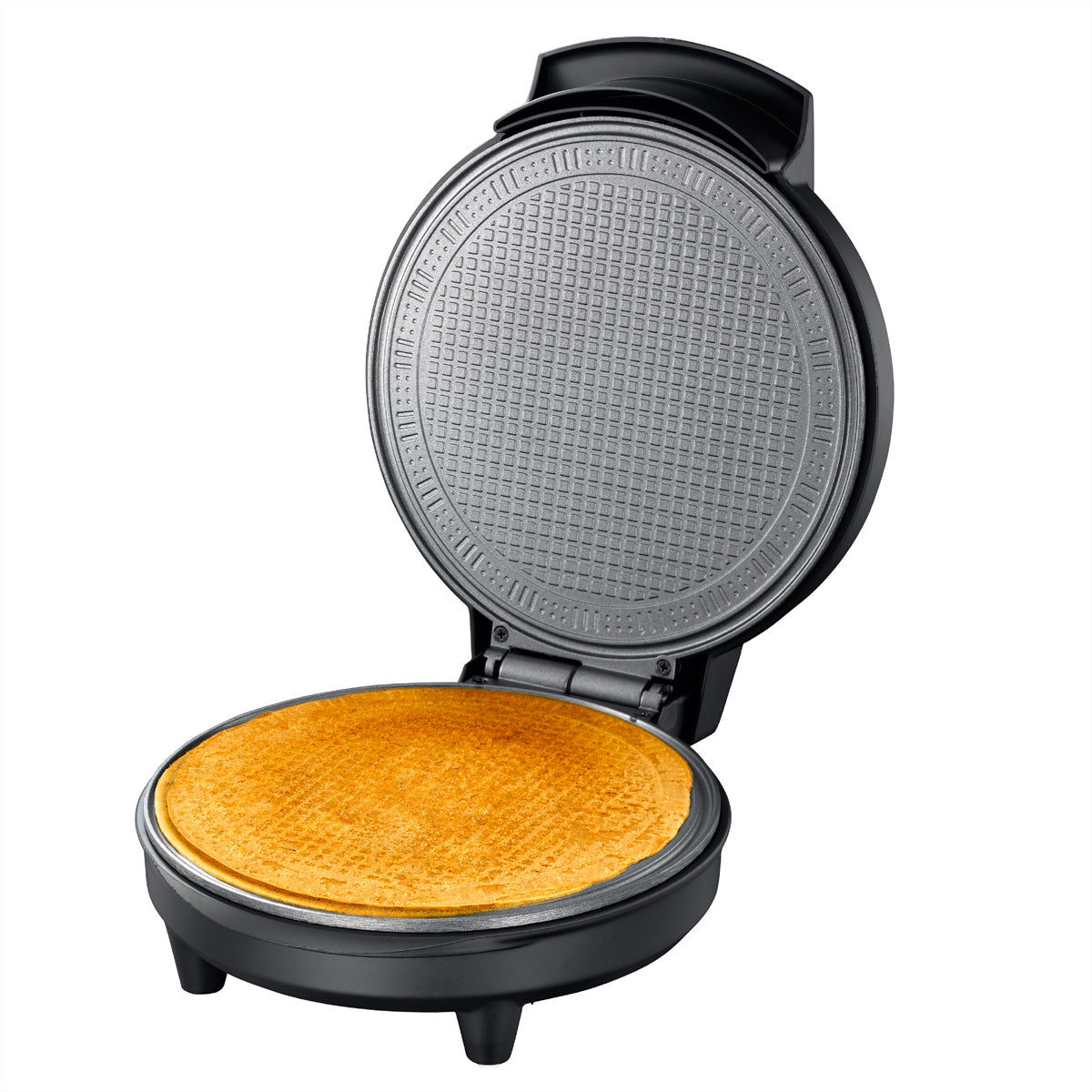 Melissa Waffeleisen 16310232 – 1 Waffel, rund, teflonbeschichtet, 700 W – schwarz
