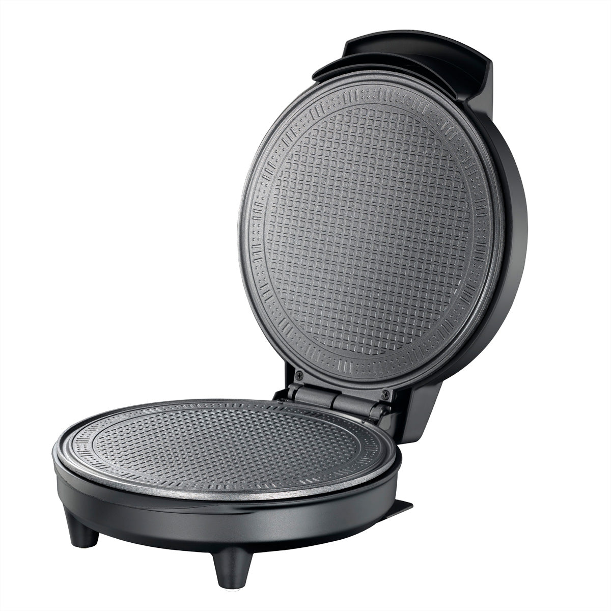 Melissa Waffeleisen 16310232 – 1 Waffel, rund, teflonbeschichtet, 700 W – schwarz