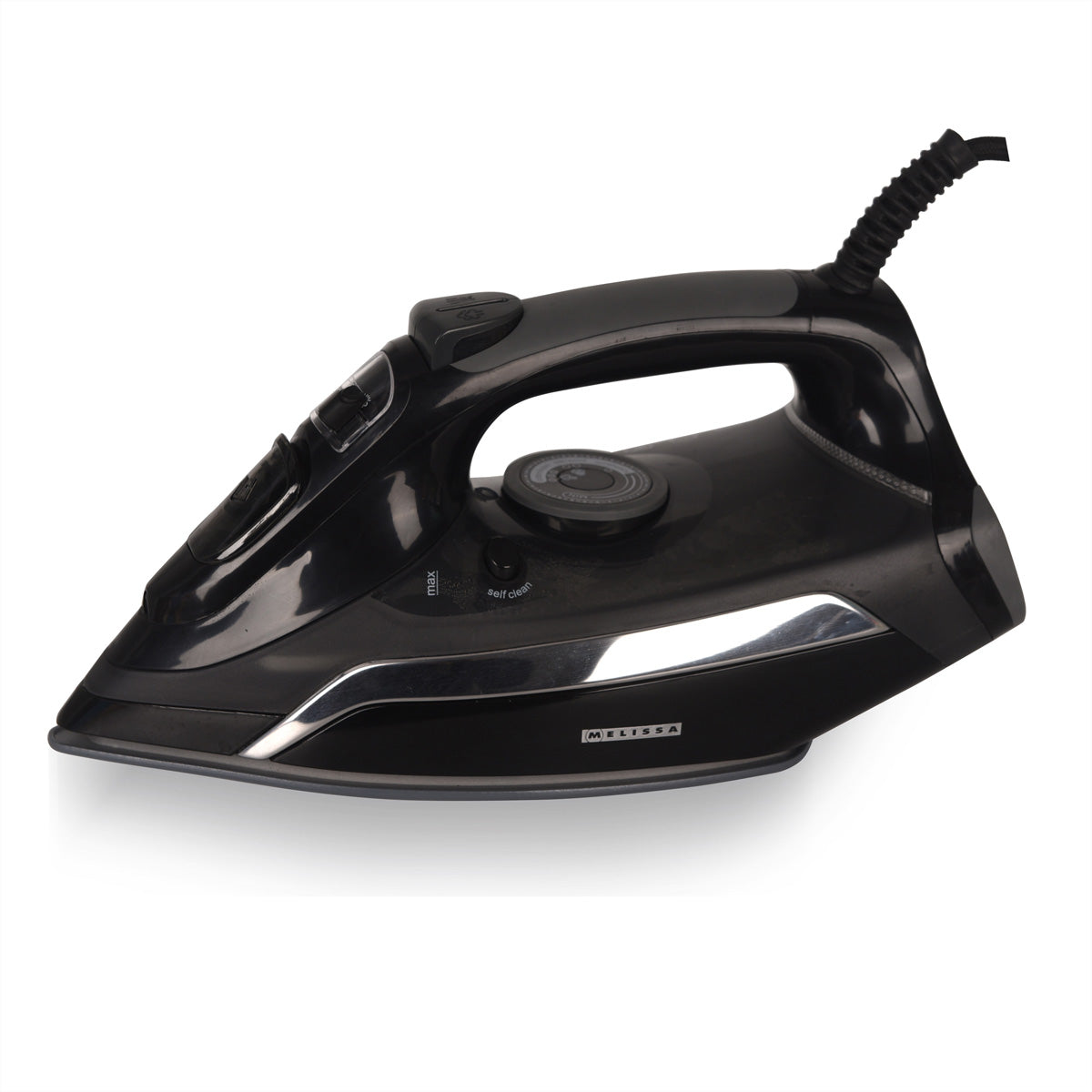 Melissa Dampfbügeleisen 16390057 – 350 ml Wassertank, 2500 W, Keramiksohle – Schwarz
