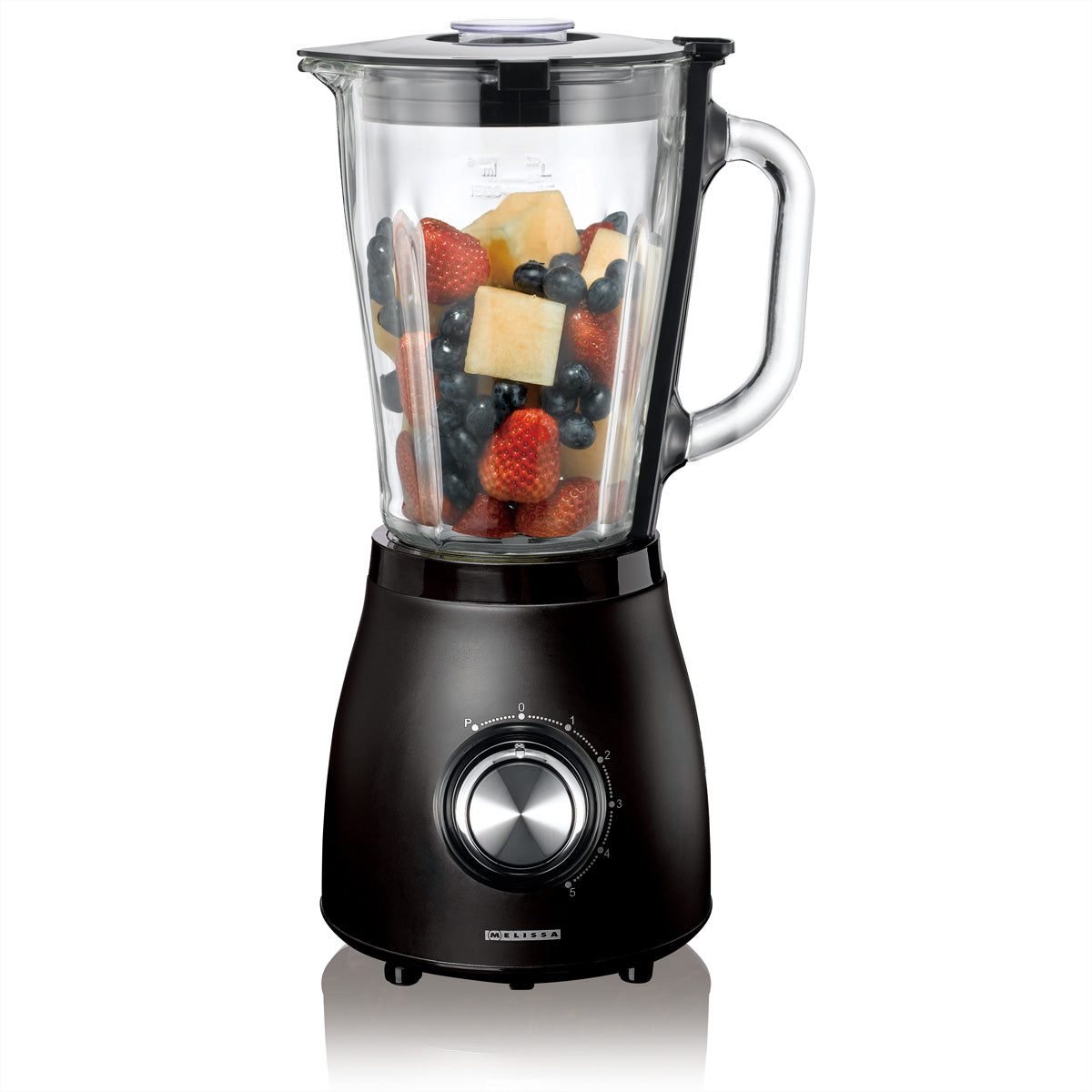 Melissa Smoothie-Mixer 16180133 – 1,5 l, 500 W, spülmaschinenfest – schwarz/edelstahl