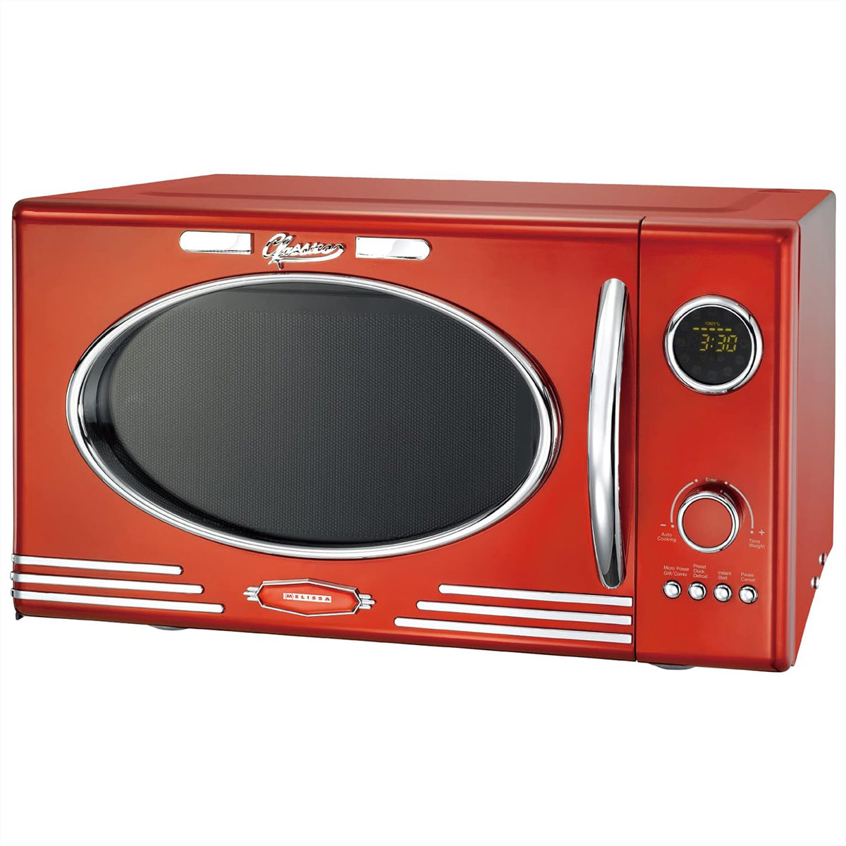 Melissa Kombi-Mikrowelle 16330129 – 23 l, Grill, 800 W – rot/edelstahl