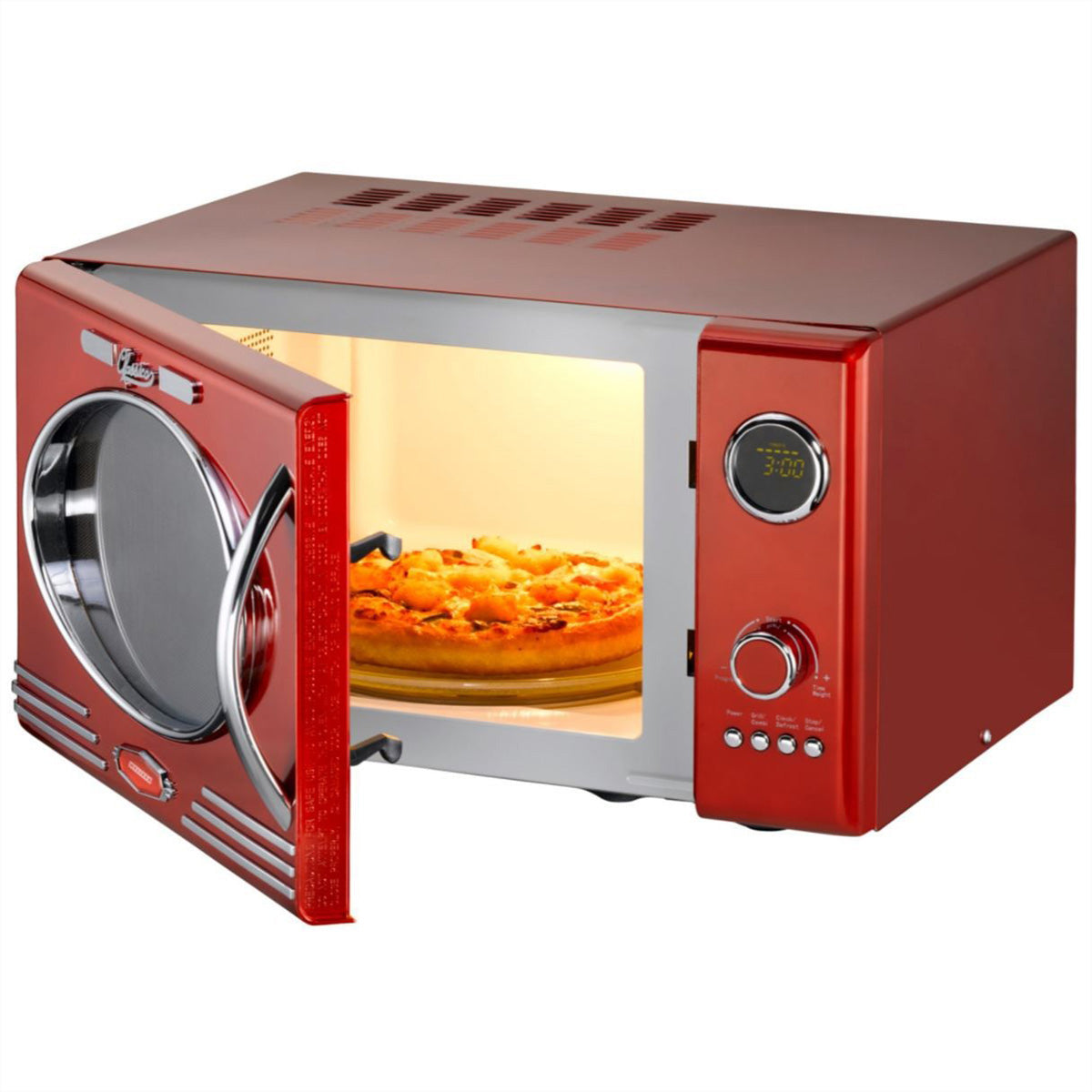 Melissa Kombi-Mikrowelle 16330129 – 23 l, Grill, 800 W – rot/edelstahl