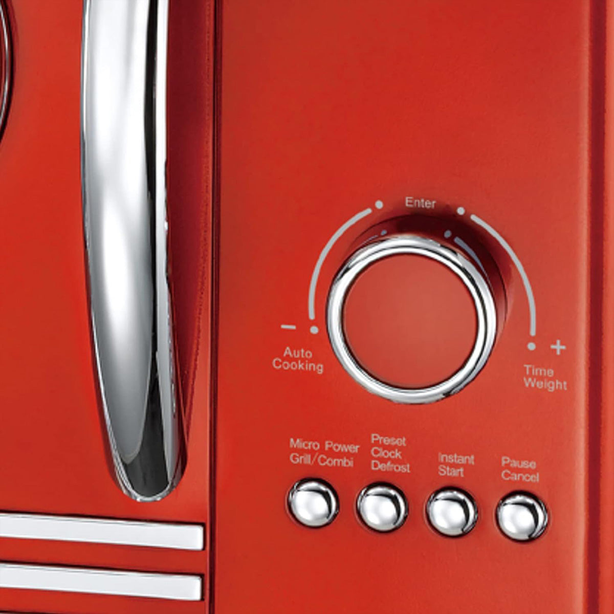 Melissa Kombi-Mikrowelle 16330129 – 23 l, Grill, 800 W – rot/edelstahl