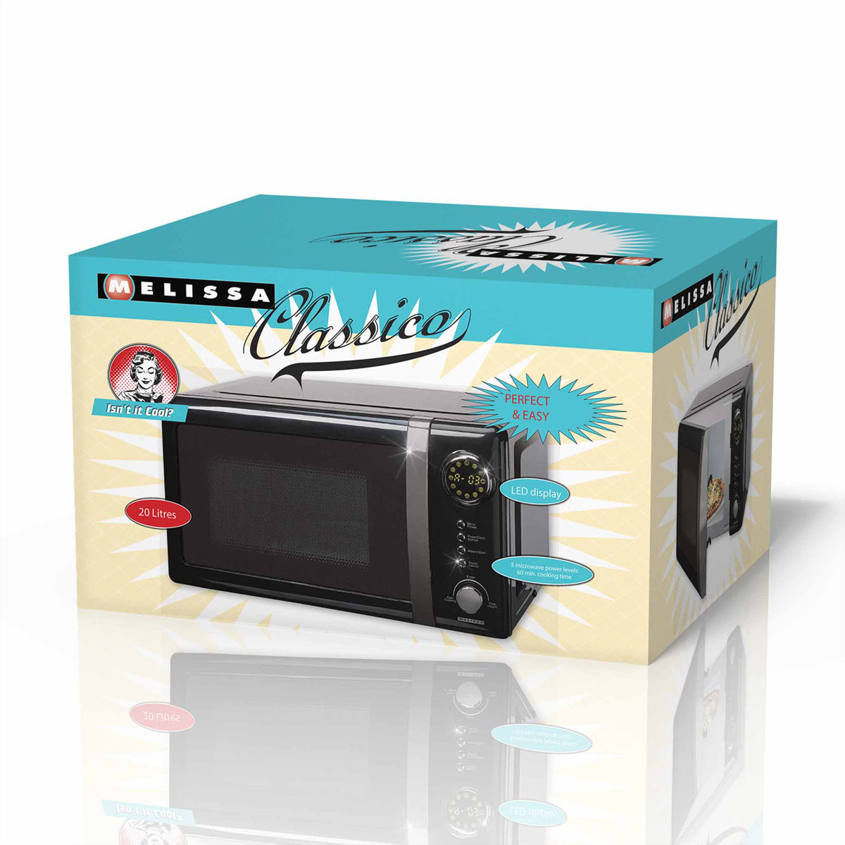 Melissa Solo-Mikrowelle 16330132 – 20 l – 700 W – schwarz