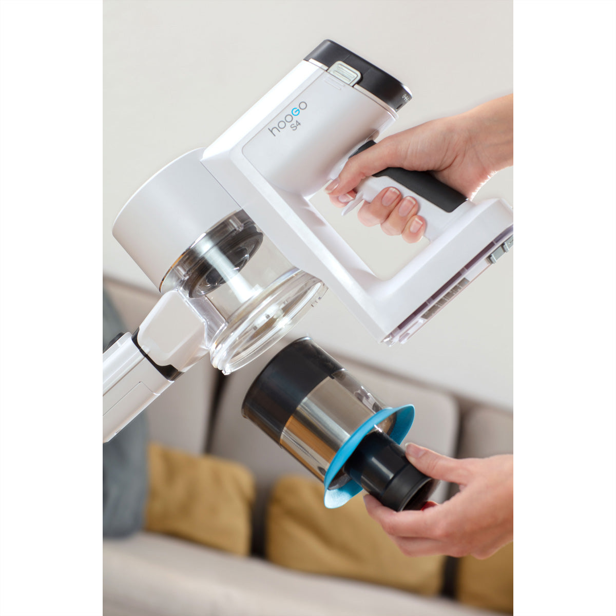 Hoogo Akkustaubsauger S4, 2-in-1 – 60 min, 400 W, Behälter 0,4 l
