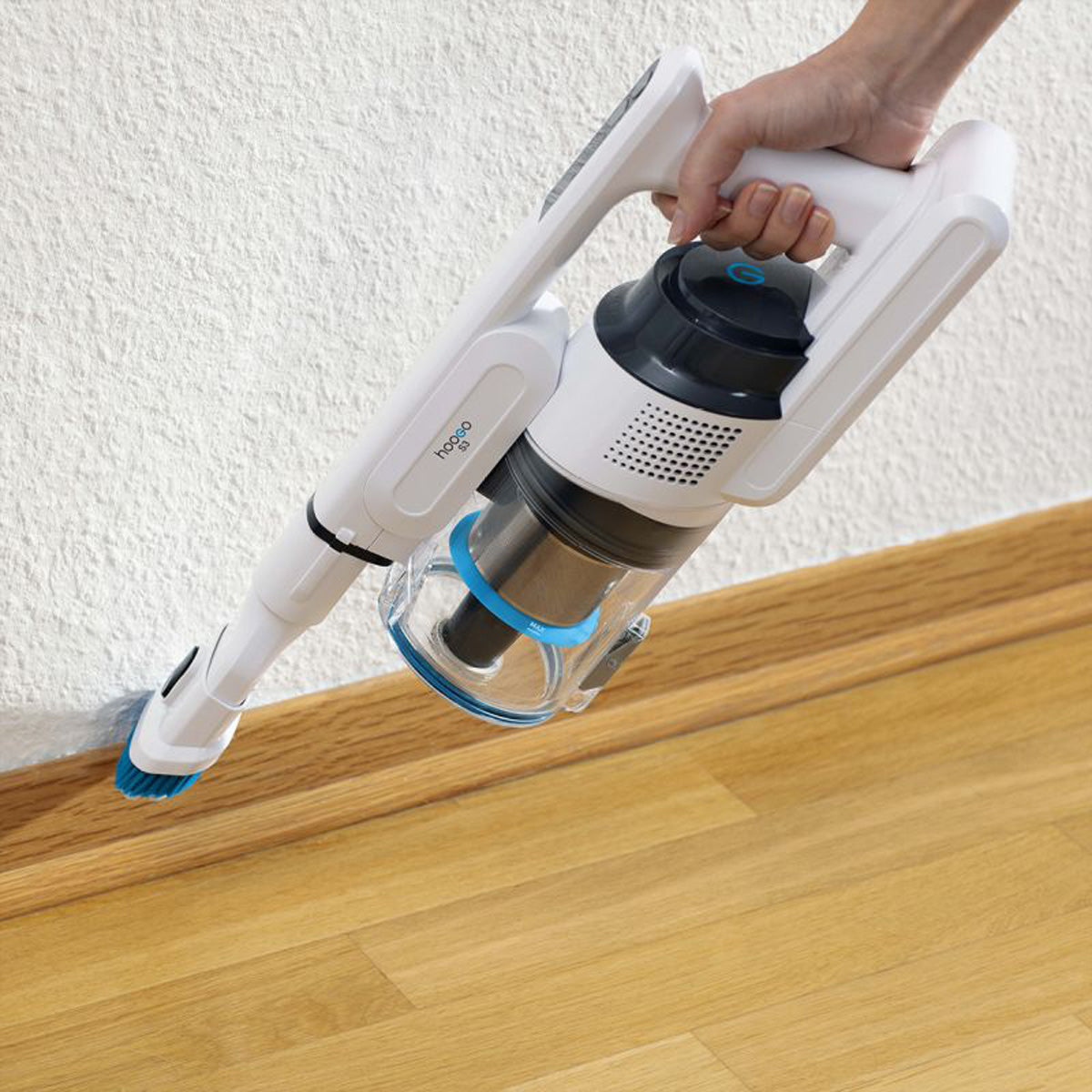 Hoogo Akkustaubsauger S3, 2-in-1 – 50 min, 300 W, 0,5 l Behälter