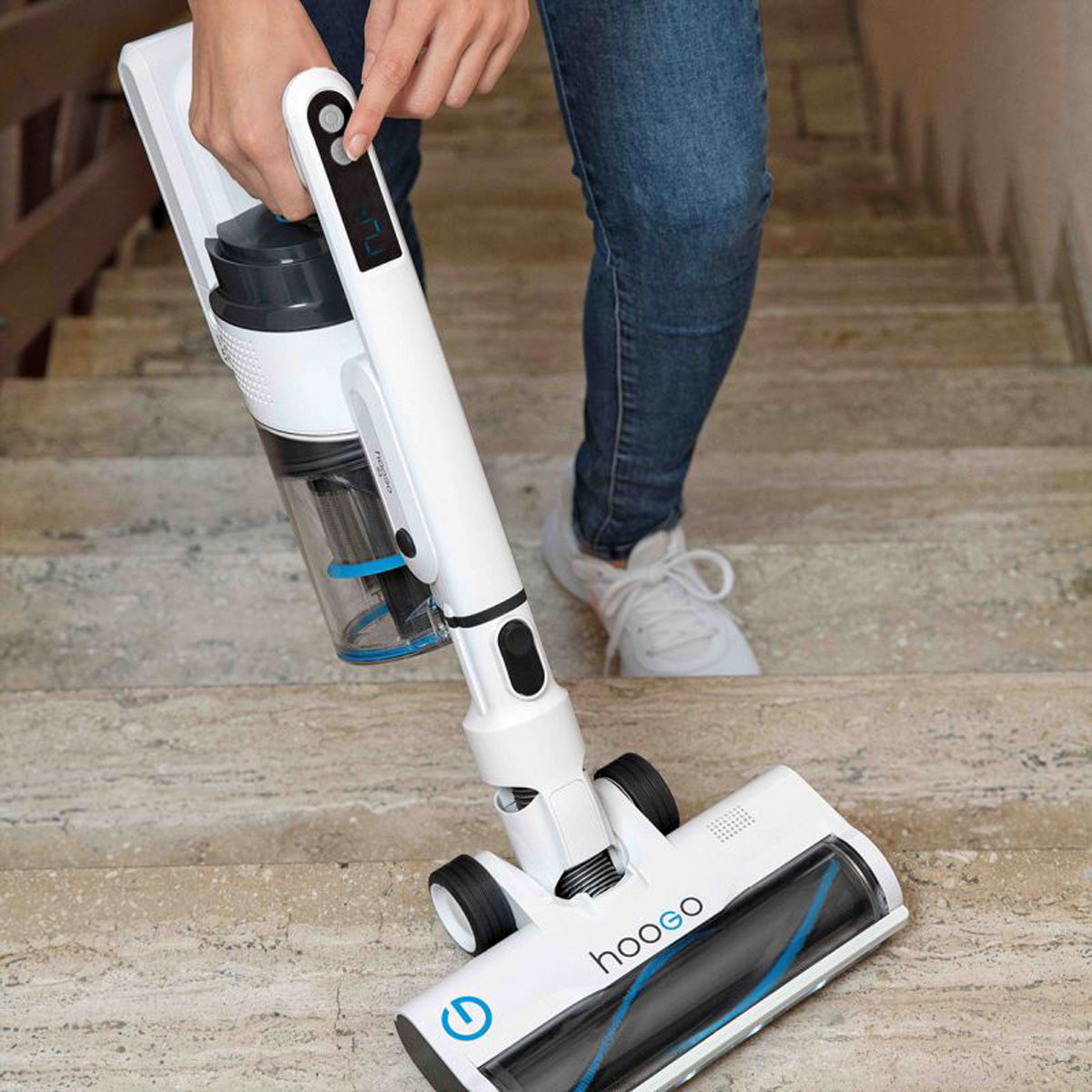 Hoogo Akkustaubsauger S3, 2-in-1 – 50 min, 300 W, 0,5 l Behälter