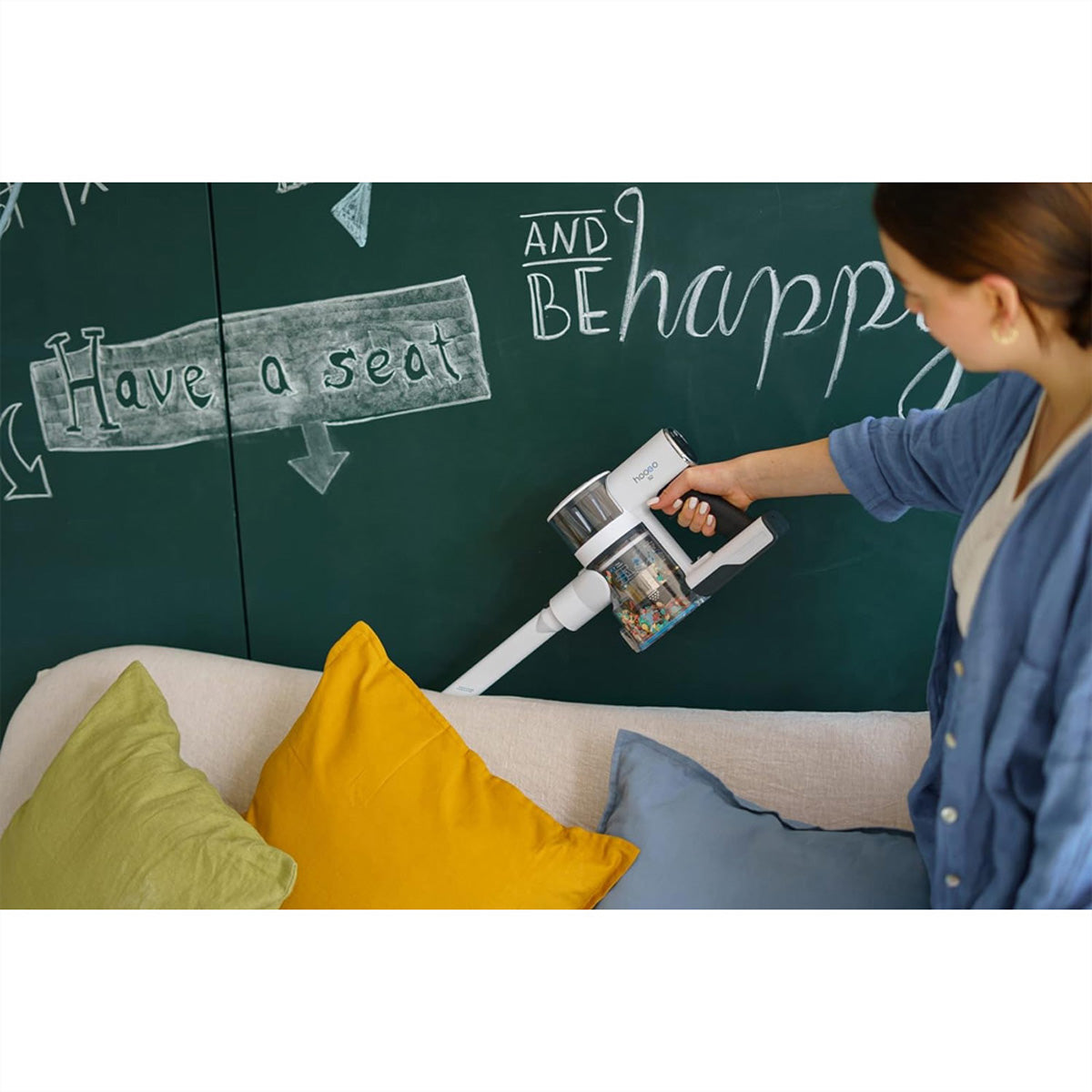 Hoogo Akkustaubsauger S2, 2-in-1 – 35 min, 200 W, Behälter 0,5 l