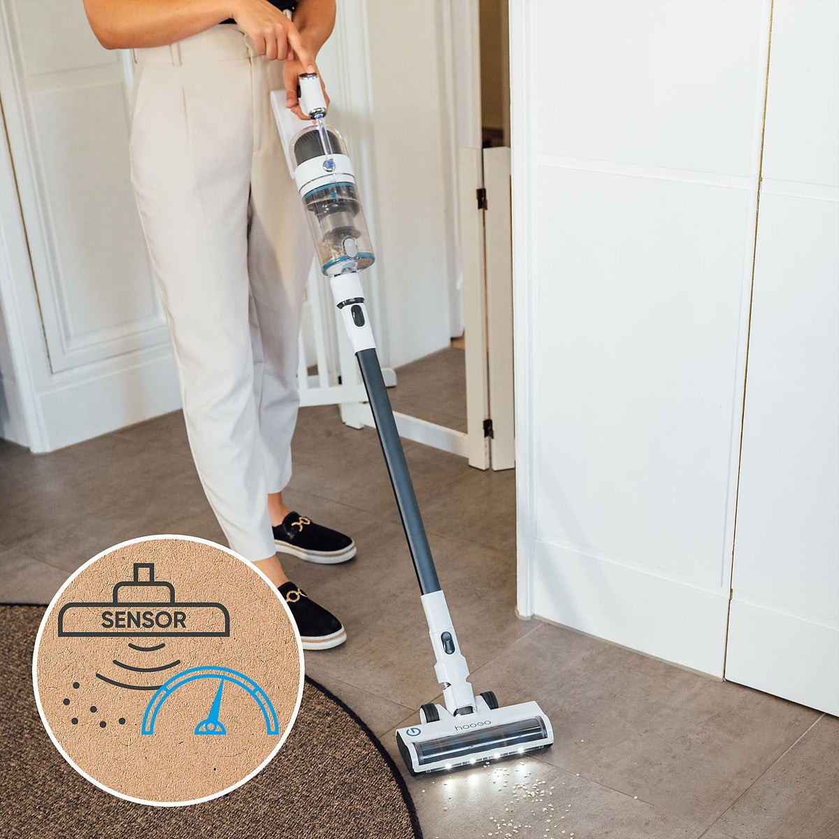 Hoogo Akkustaubsauger S6, 2-in-1 – 45 min, 400 W, Behälter 0,5 l