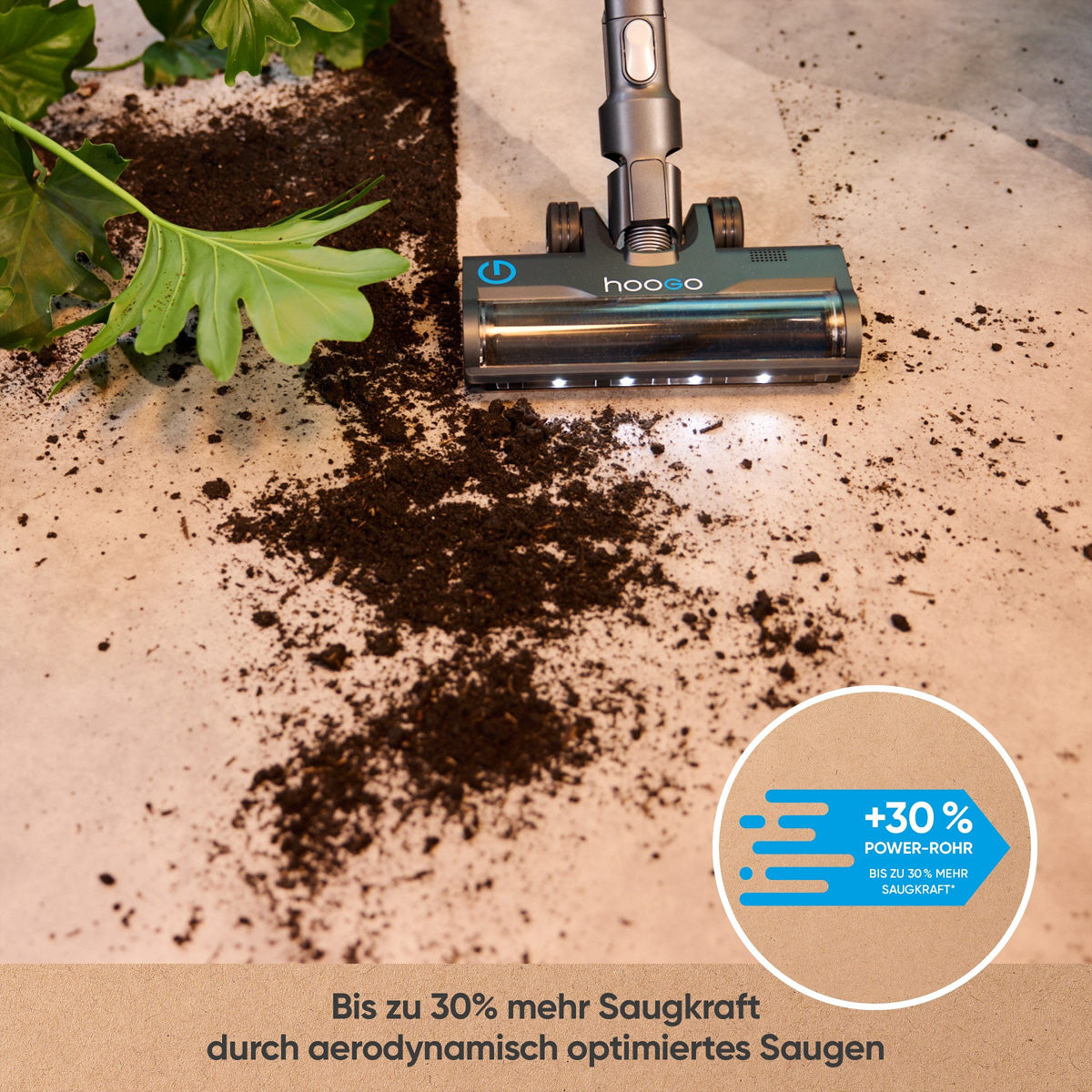 Hoogo Akkustaubsauger BS5 – 60 min, 400 W, Behälter 1 l