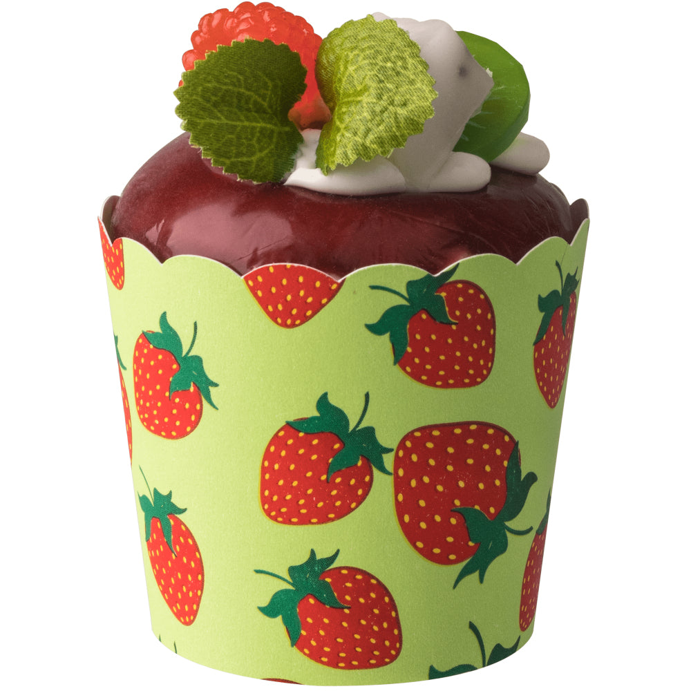 Demmler Back-/Muffinbecher Erdbeere, Papier/Karton, rund – 125 ml, Ø 5,6 cm – FSC – 12 Stk.