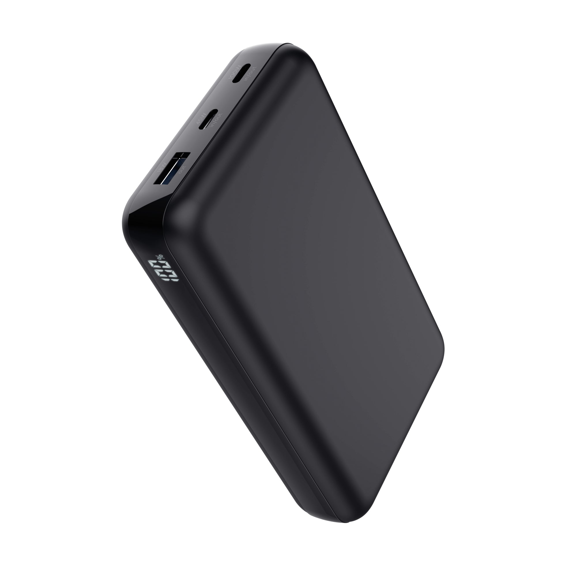Trust Powerbank 10000 mAh, PD 100 W, 2× USB-C, 1× USB-A, Schwarz