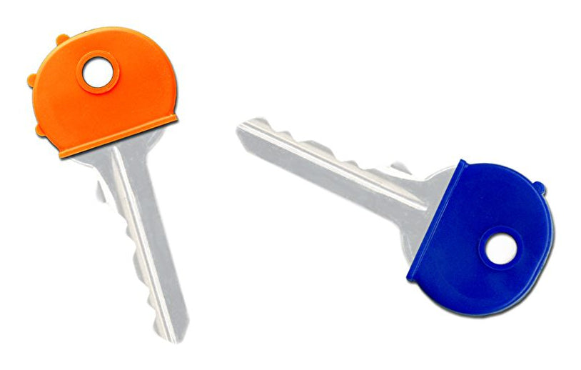 Wedo 262 8025 – Zubehör, runde Schlüsselkappen, 200 Stück, Kunststoff, gemischte Farben, 25 × 20 mm