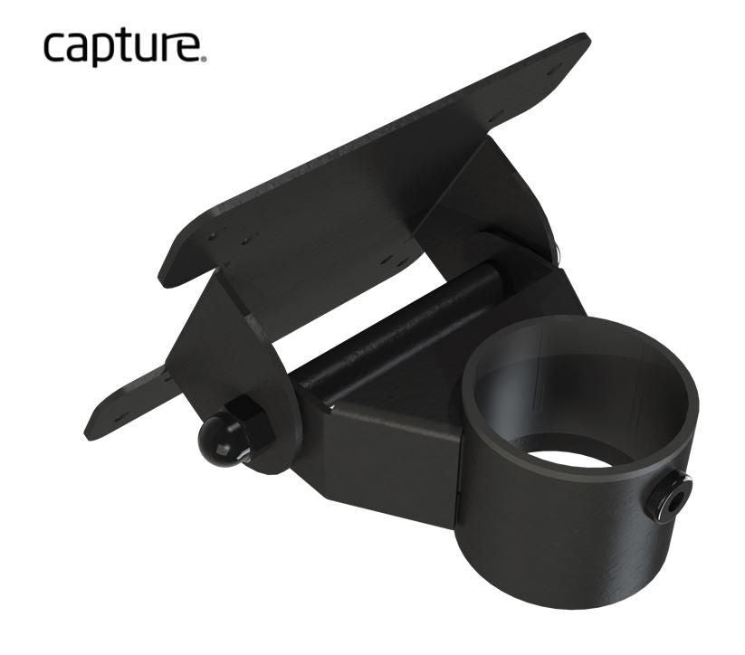 Capture Stangenhalterung – POS-Halterung, VESA 75/100, 360°/+10°/-50°, für Displays mit VESA 75/100 mm, Schwarz