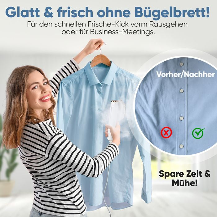 ProfiCare Dampfglätter PC-DG 3124 – Roségold, Weiss, Keramiksohle, Vertikal & Horizontal