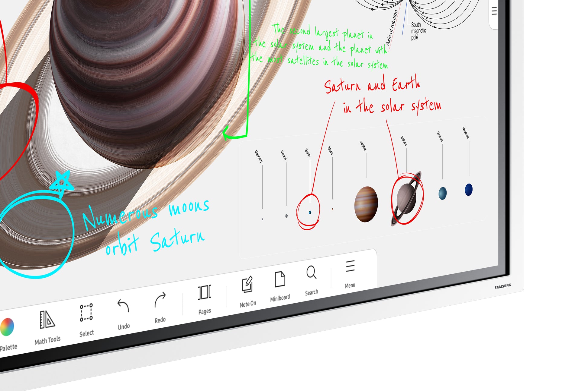 Samsung Whiteboard – 152,2 × 89,8 cm, Kunststoff-Rahmen, Wandmontage