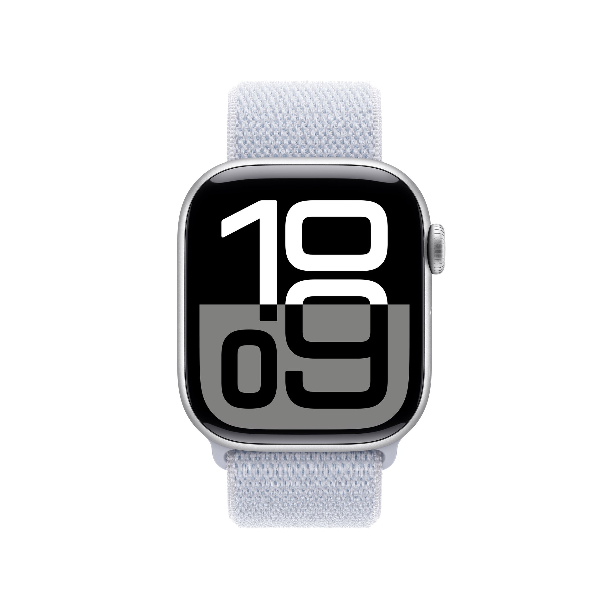 Apple Watch S10 – Smartwatch – 42 mm, GPS, AMOLED, 50 m, Silber (Aluminium), Blue Cloud Sport Loop
