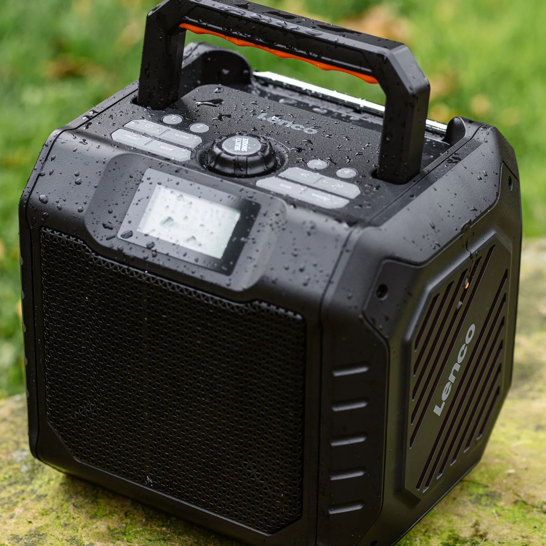 Lenco ODR-160GY – Baustellenradio DAB+/UKW, Bluetooth, IPX5, 20 h Akku – Schwarz