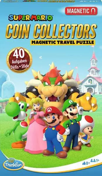 ThinkFun Super Mario Coin Collectors – Logikspiel (magnetisch), 1 Spieler, ab 8 Jahren, IT