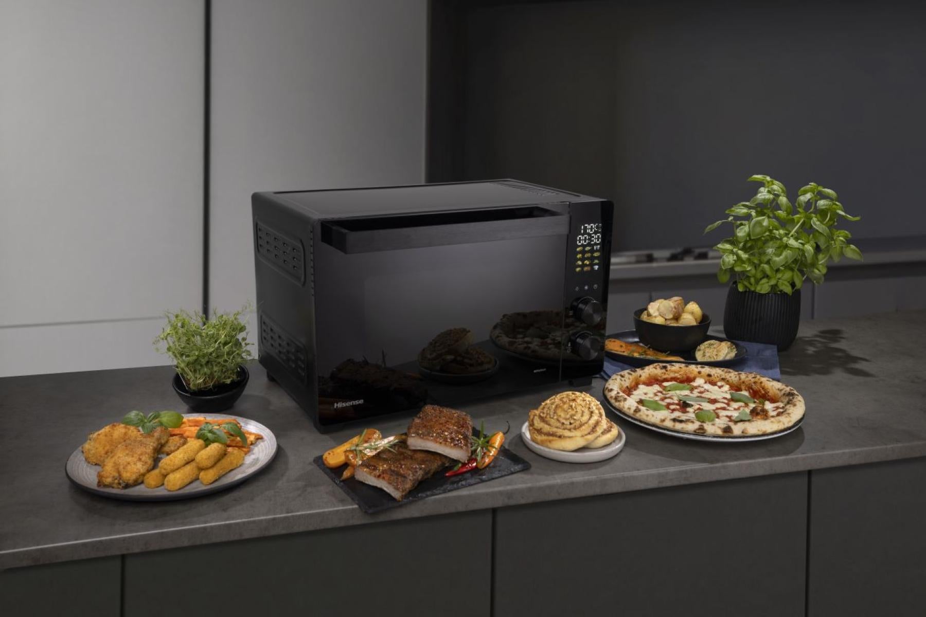 Hisense Mini Ofen HOM30AF – 30 l, 1800 W, Schwarz