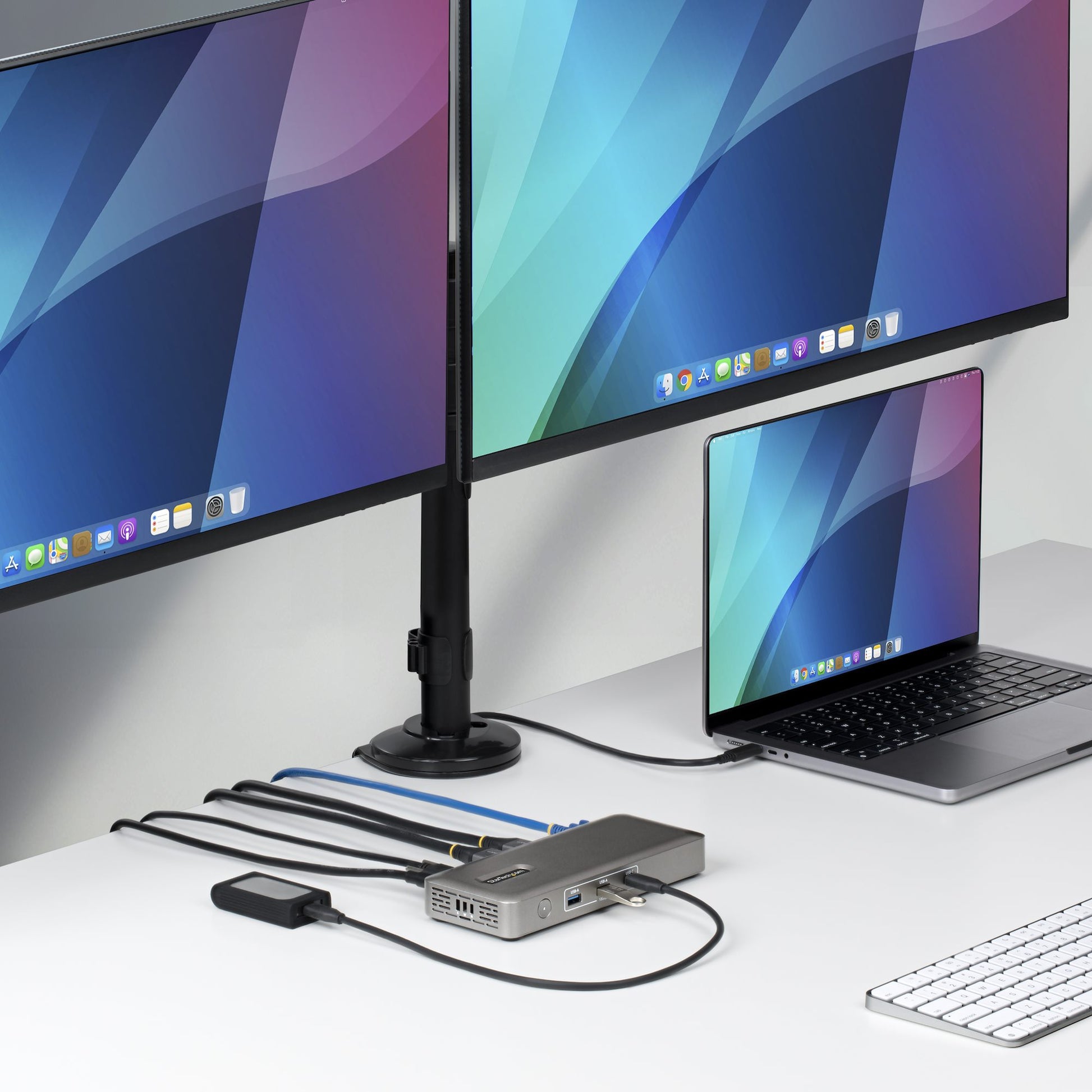StarTech.com 208UE Dockingstation – USB4, 2× DP, 3× USB-A, 2× USB-C, 100 W PD, für Windows/Mac/ChromeOS