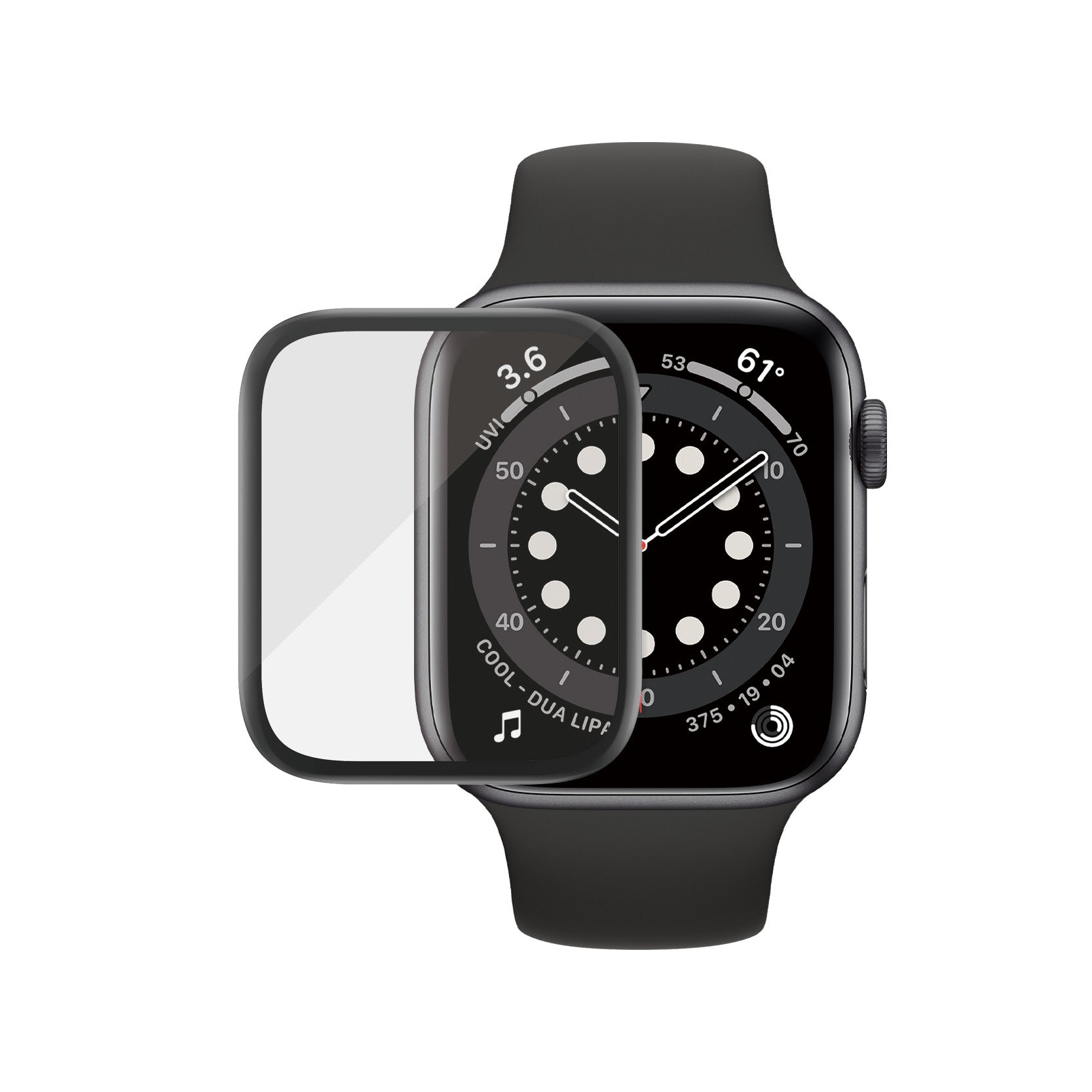 PanzerGlass Displayschutz (Panzerglas), Full Body – für Apple Watch Series 4/5/6/SE 44 mm