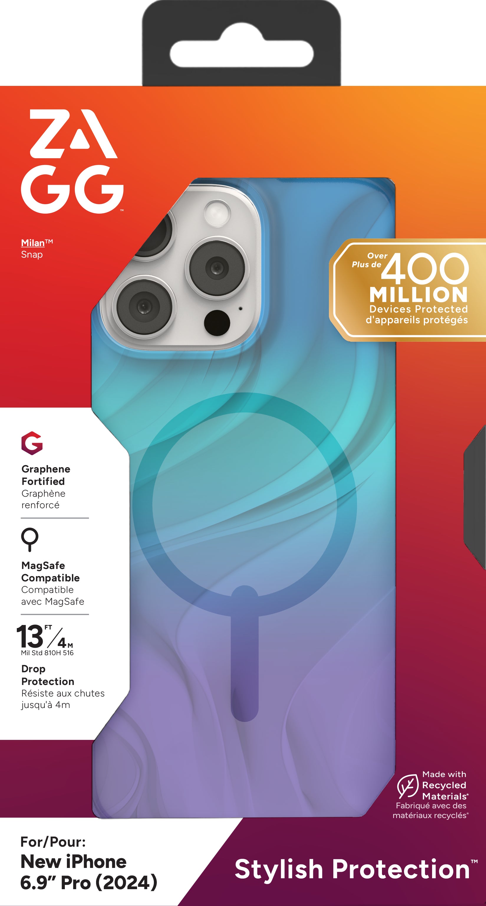 ZAGG Backcover Milan – für Apple iPhone 16 Pro Max – Deep Aurora