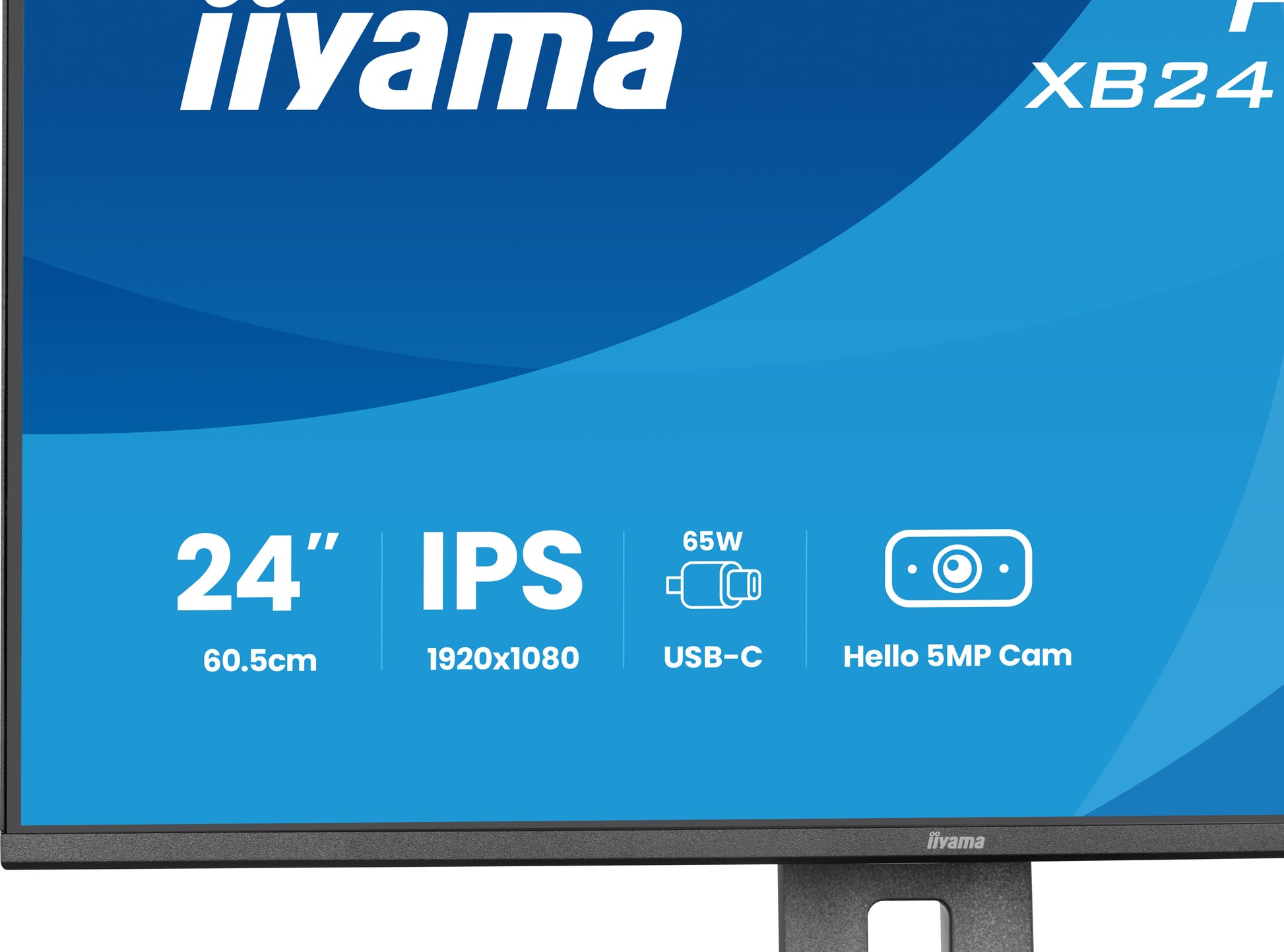 iiyama ProLite XB2497HSNH-B1 – 23,8", 1920 × 1080 (Full HD), IPS, 100 Hz, USB-C 65 W, Webcam, LAN