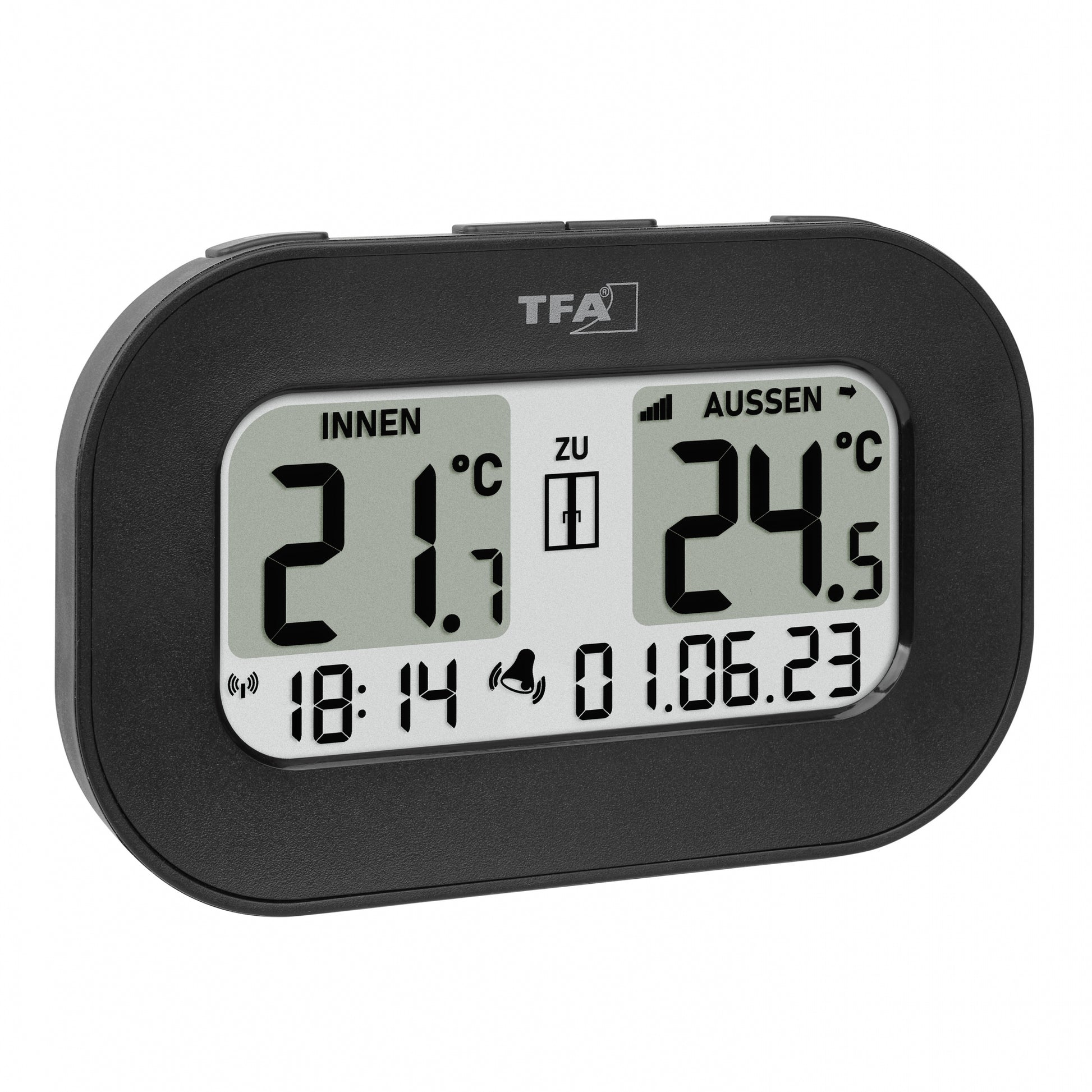 TFA-Dostmann TFA Dostmann 30.3046.01 – Funk-Thermometer, Digital, Innen/Aussen – Schwarz