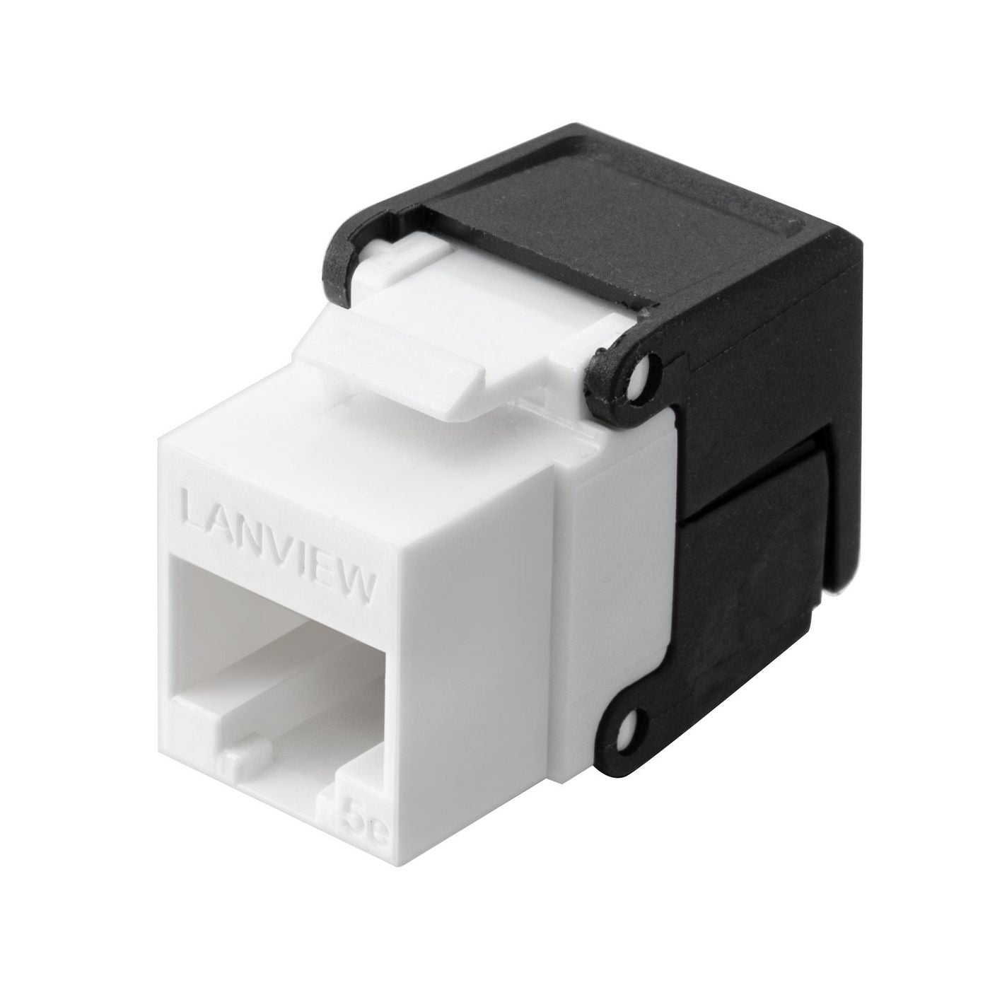 Lanview LVN128076 RJ-45 Kupplung – RJ-45 (Weiblich–Männlich), Cat5e, U/UTP, Flach, Schwarz, 1 Stück